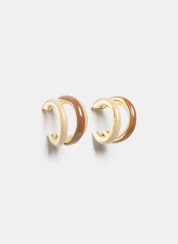 Stacked Resin Hoop Earrings sold by Laura
