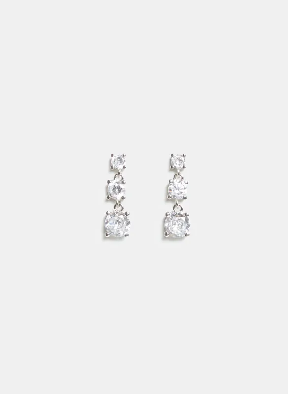 Tiered Cubic Zirconia Earrings sold by Laura