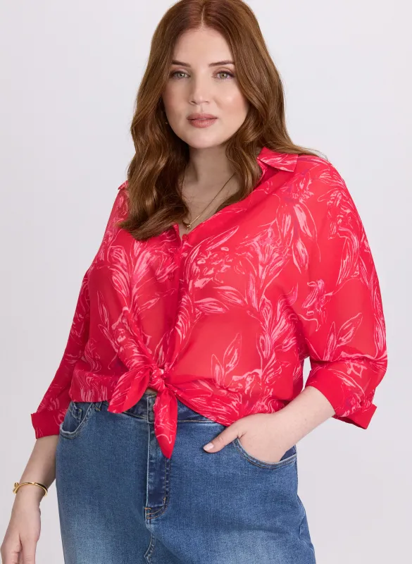 Leaf Chiffon Blouse sold by Laura