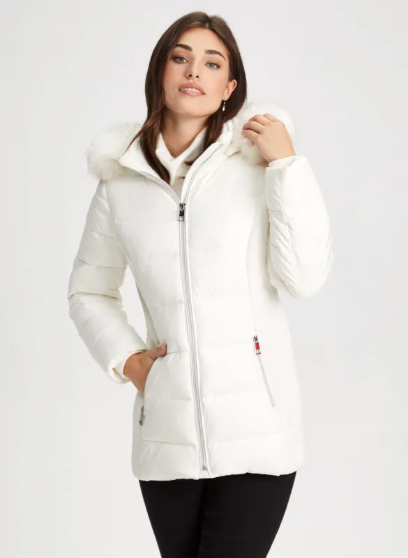 Quilted Vegan Down Belt Coat sold by Laura