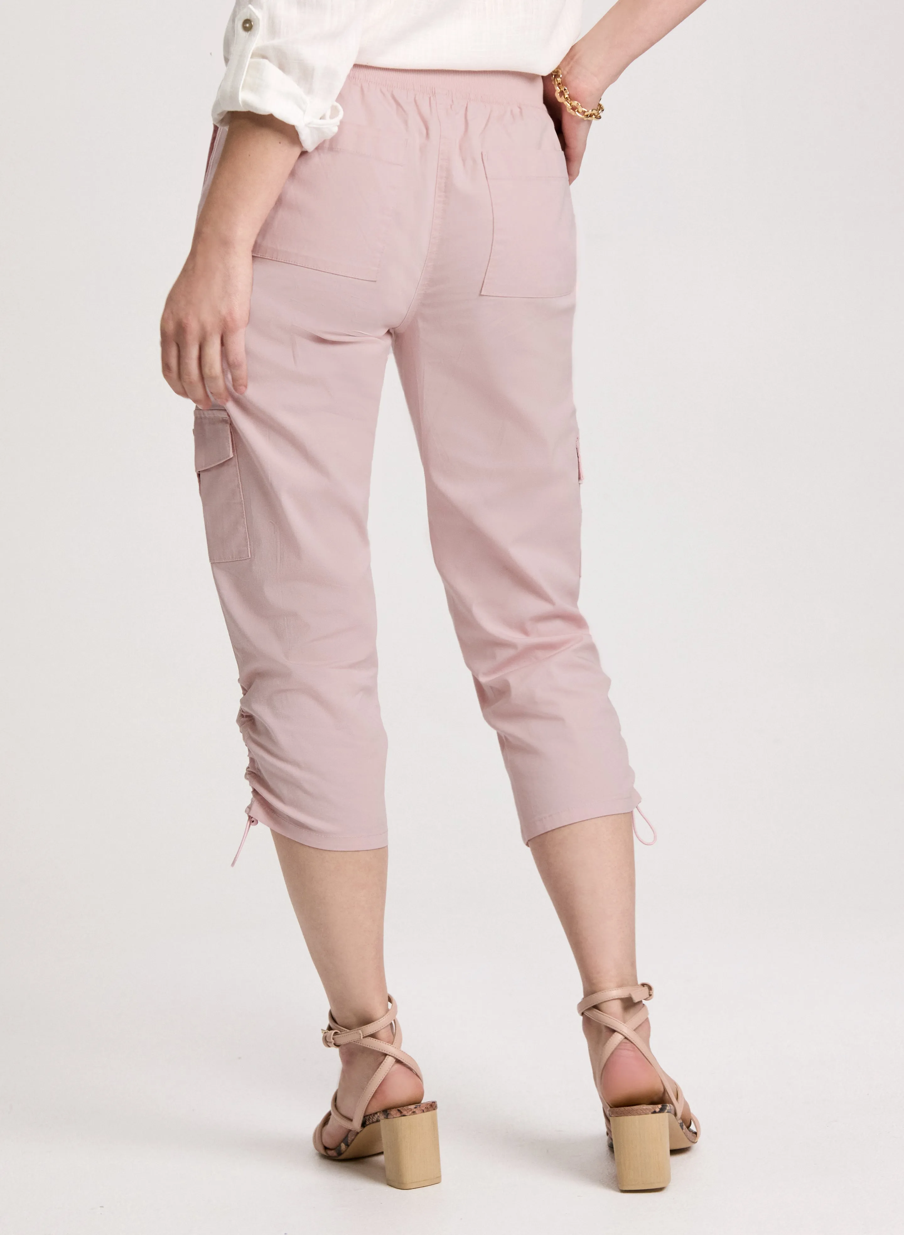 Cropped Drawstring Hem Cargo Pants sold by Laura product image thumbnail 2