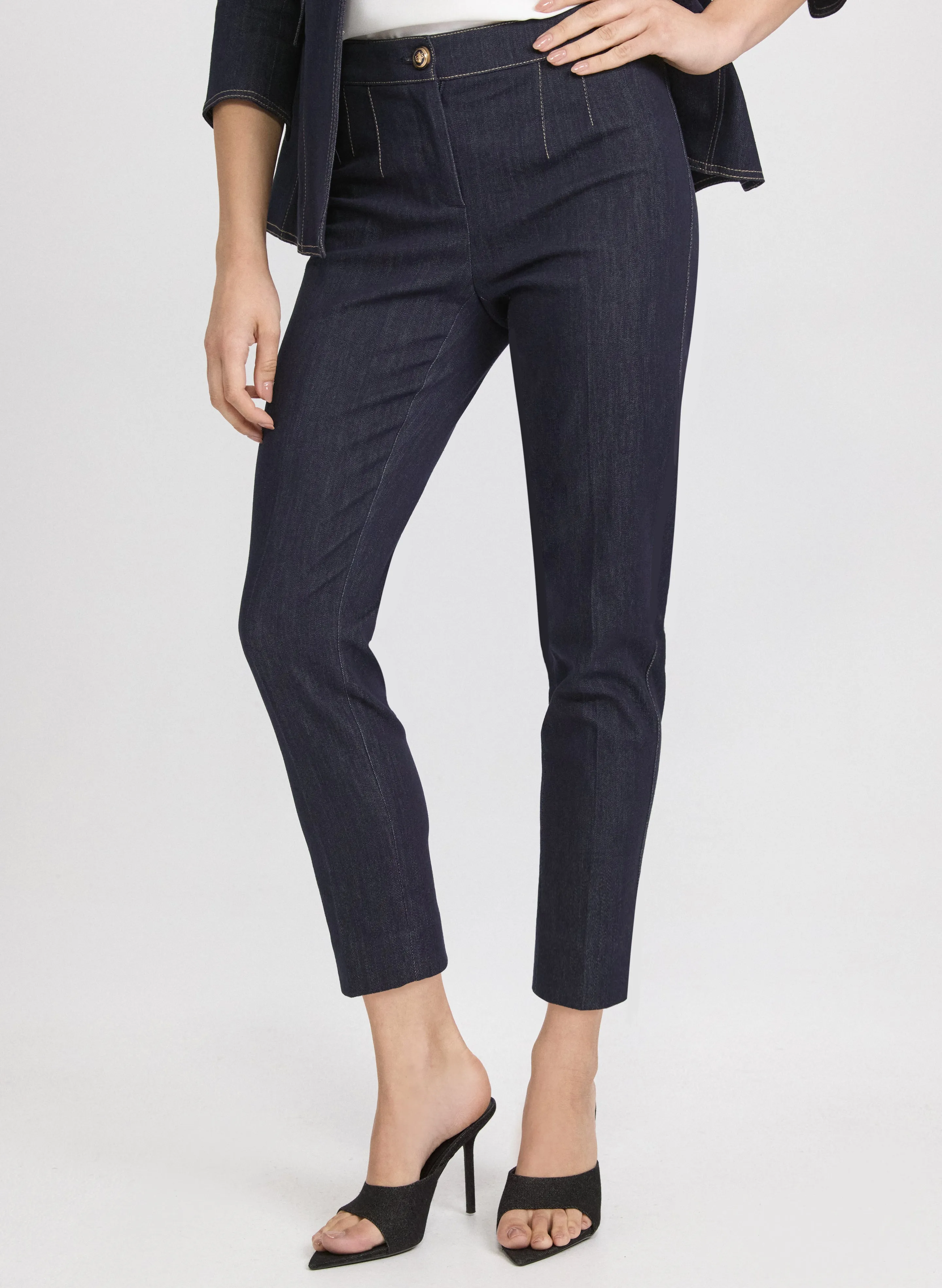 Emma Slim-Leg Denim Pants sold by Laura