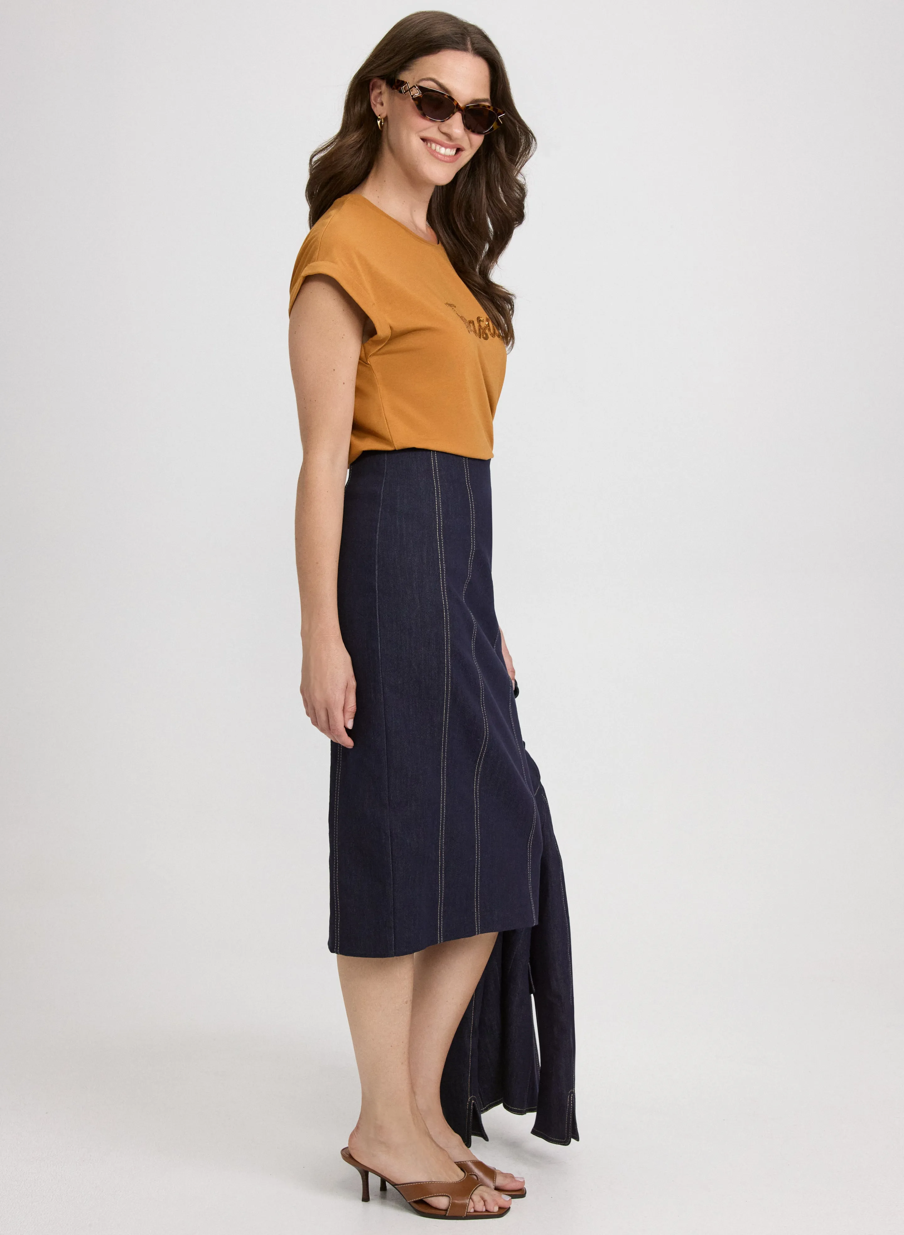 Denim Pencil Skirt sold by Laura product image thumbnail 3