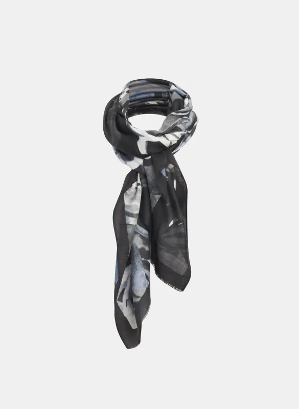 Abstract Leaf Print Scarf sold by Laura