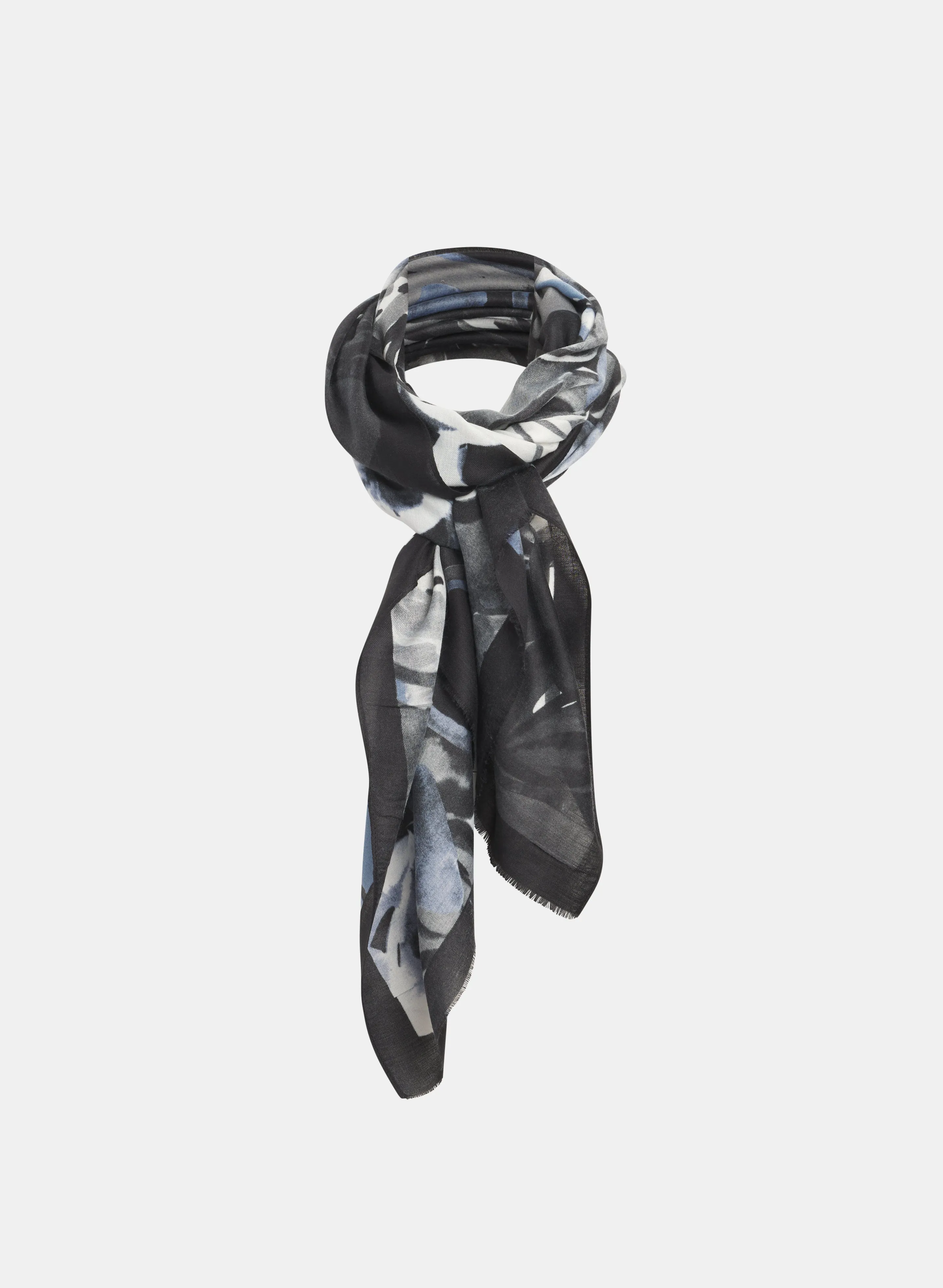 Abstract Leaf Print Scarf sold by Laura