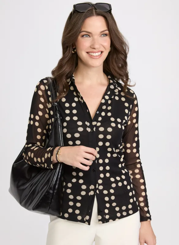 Mixed Polka Dot Top sold by Laura