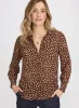 Dot Print Button-Down Blouse sold by Laura