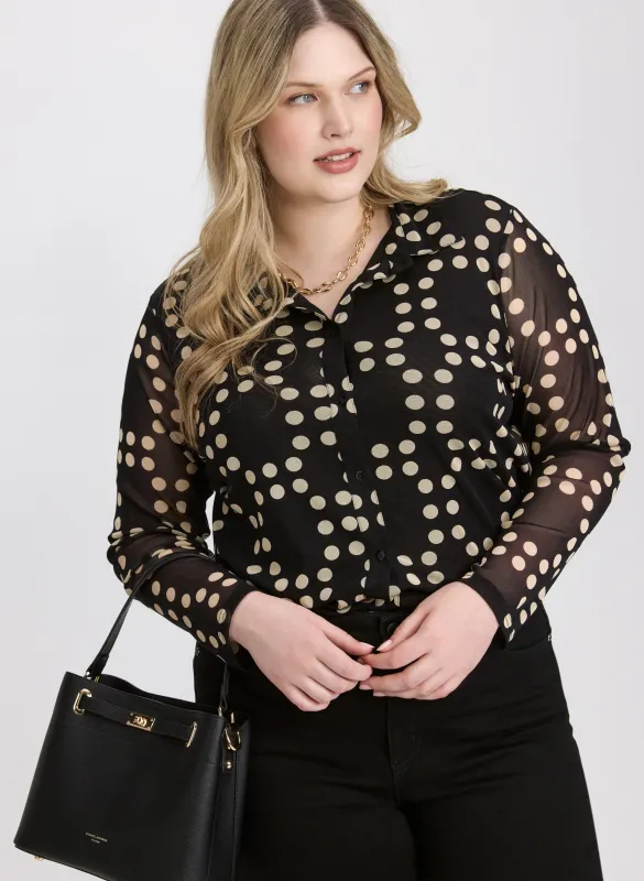 Dot Print Top sold by Laura