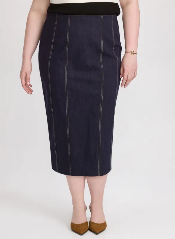 Denim Pencil Skirt sold by Laura