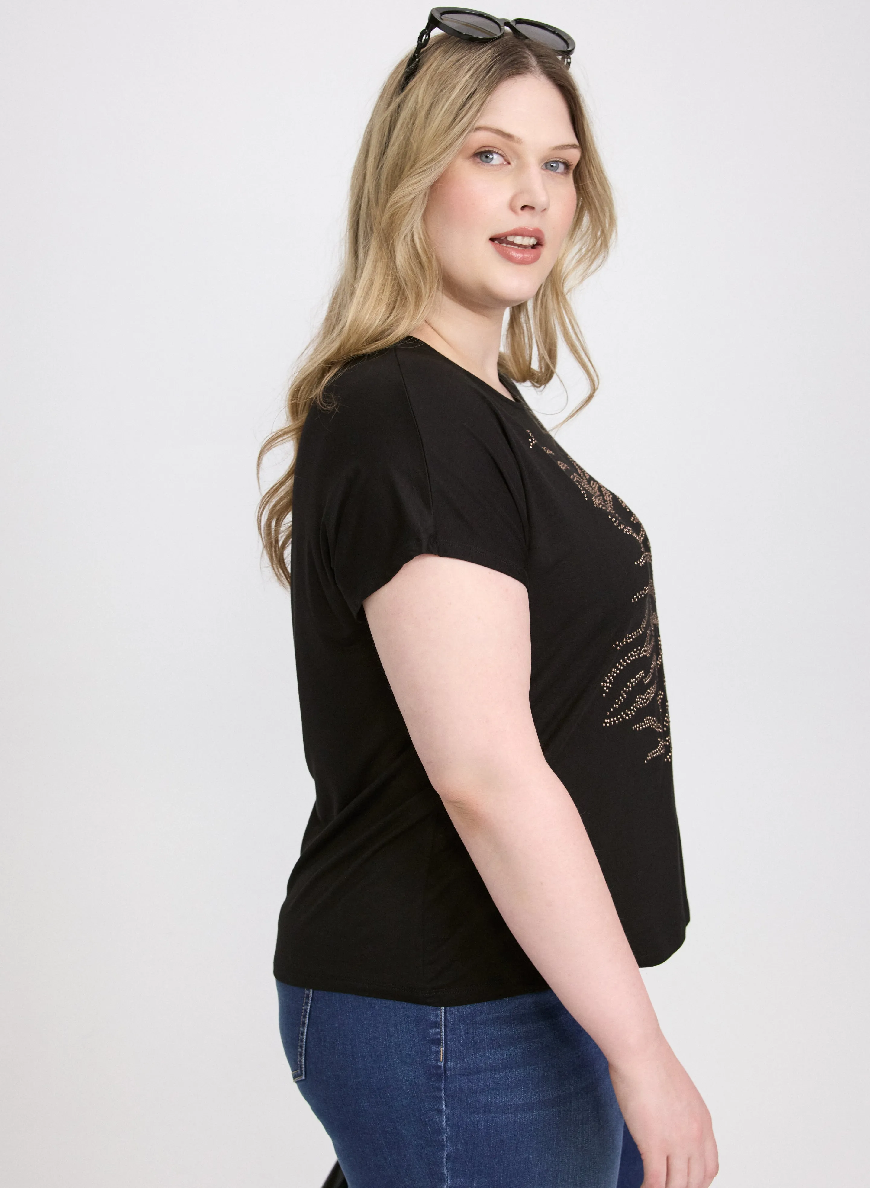 Rhinestone Embellished T-Shirt sold by Laura product image thumbnail 5