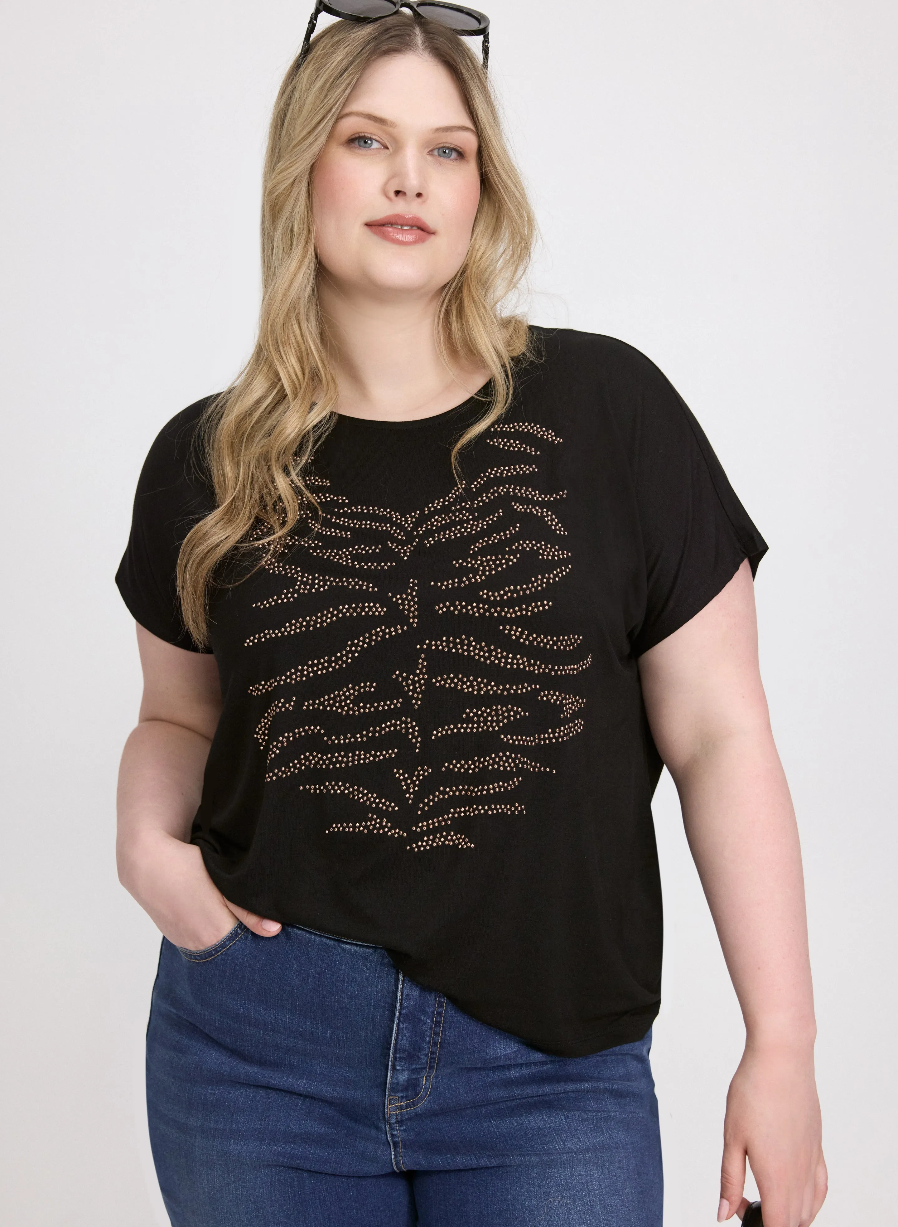 Rhinestone Embellished T-Shirt sold by Laura