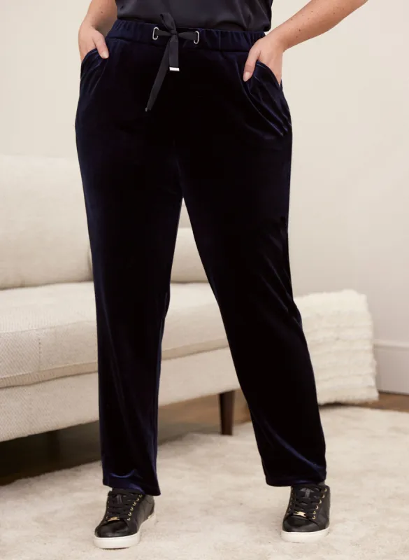 Velour Straight Leg Pull-On Pants sold by Laura