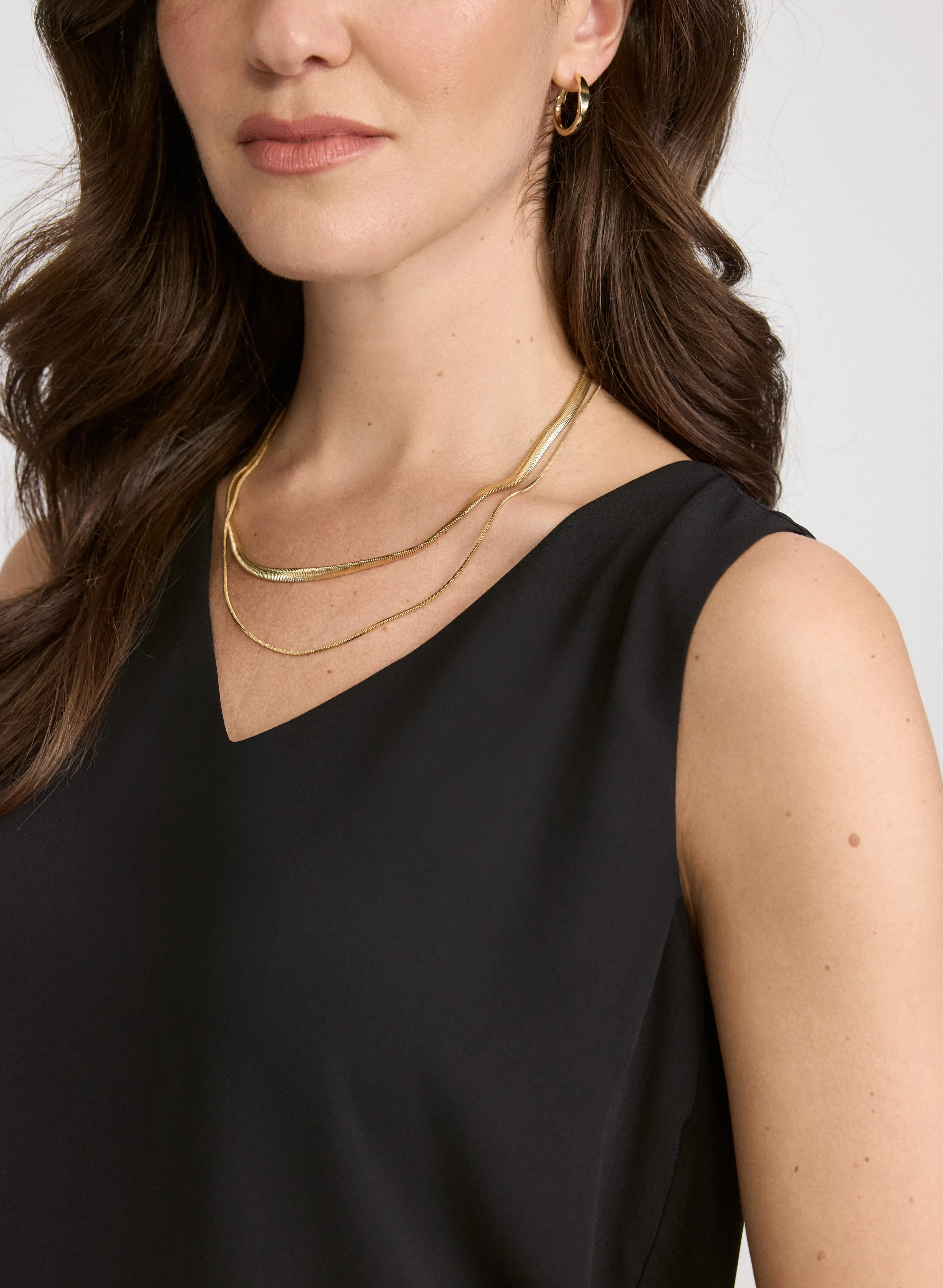 Sleeveless V-Neck Blouse sold by Laura product image thumbnail 4