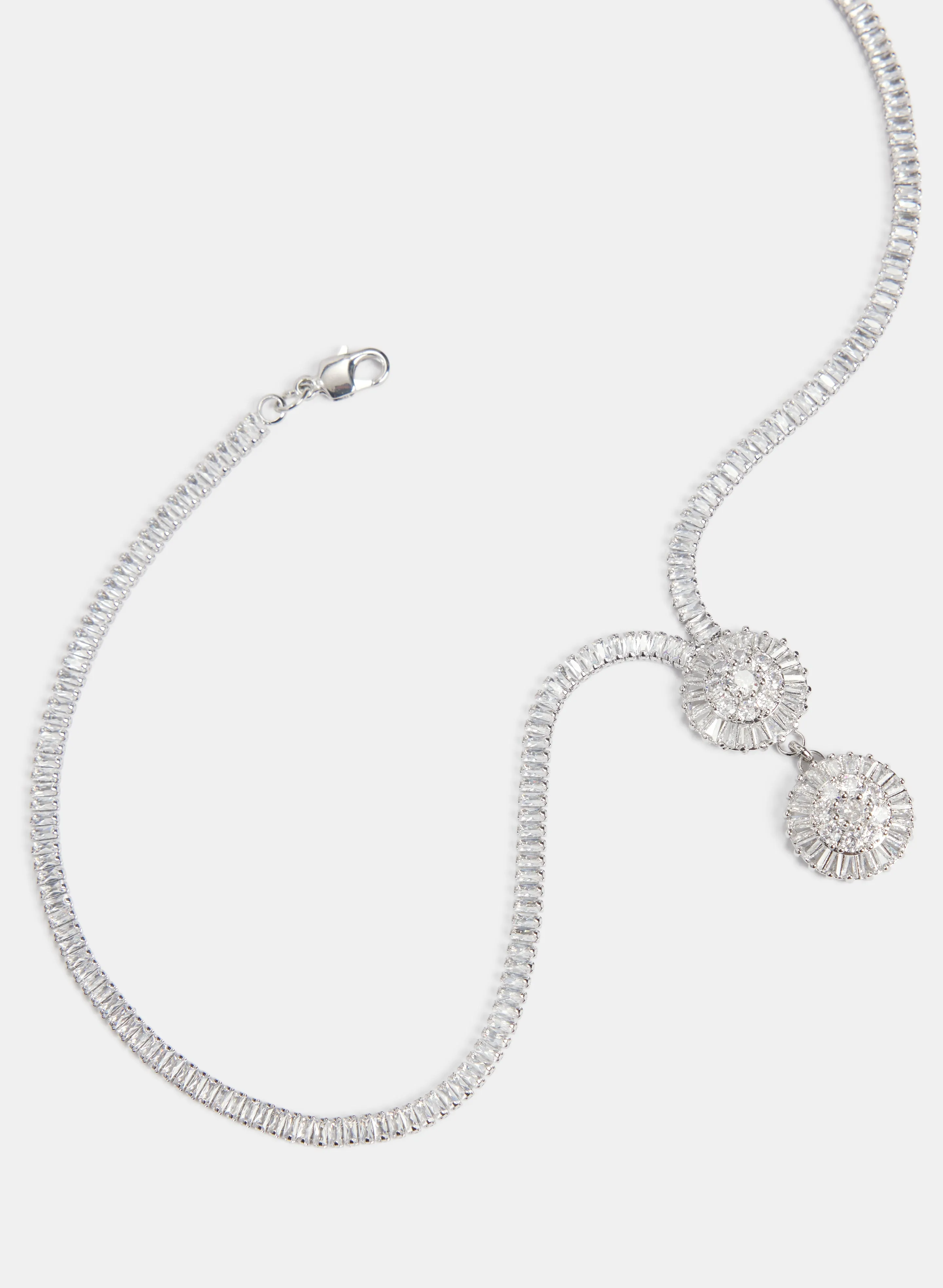 Cubic Zirconia Tiered Drop Necklace sold by Laura product image thumbnail 2