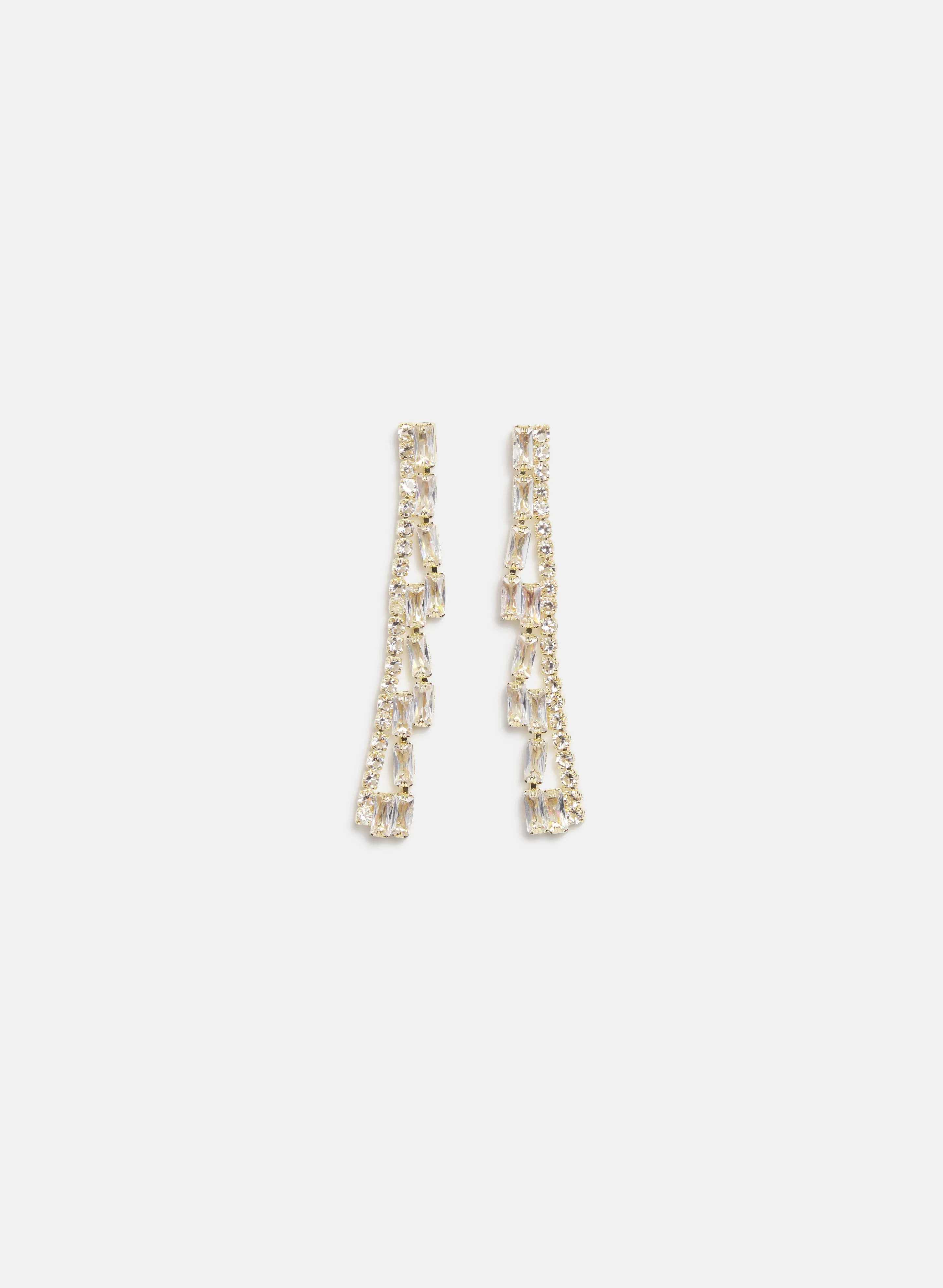 Cubic Zirconia Baguette Earrings sold by Laura