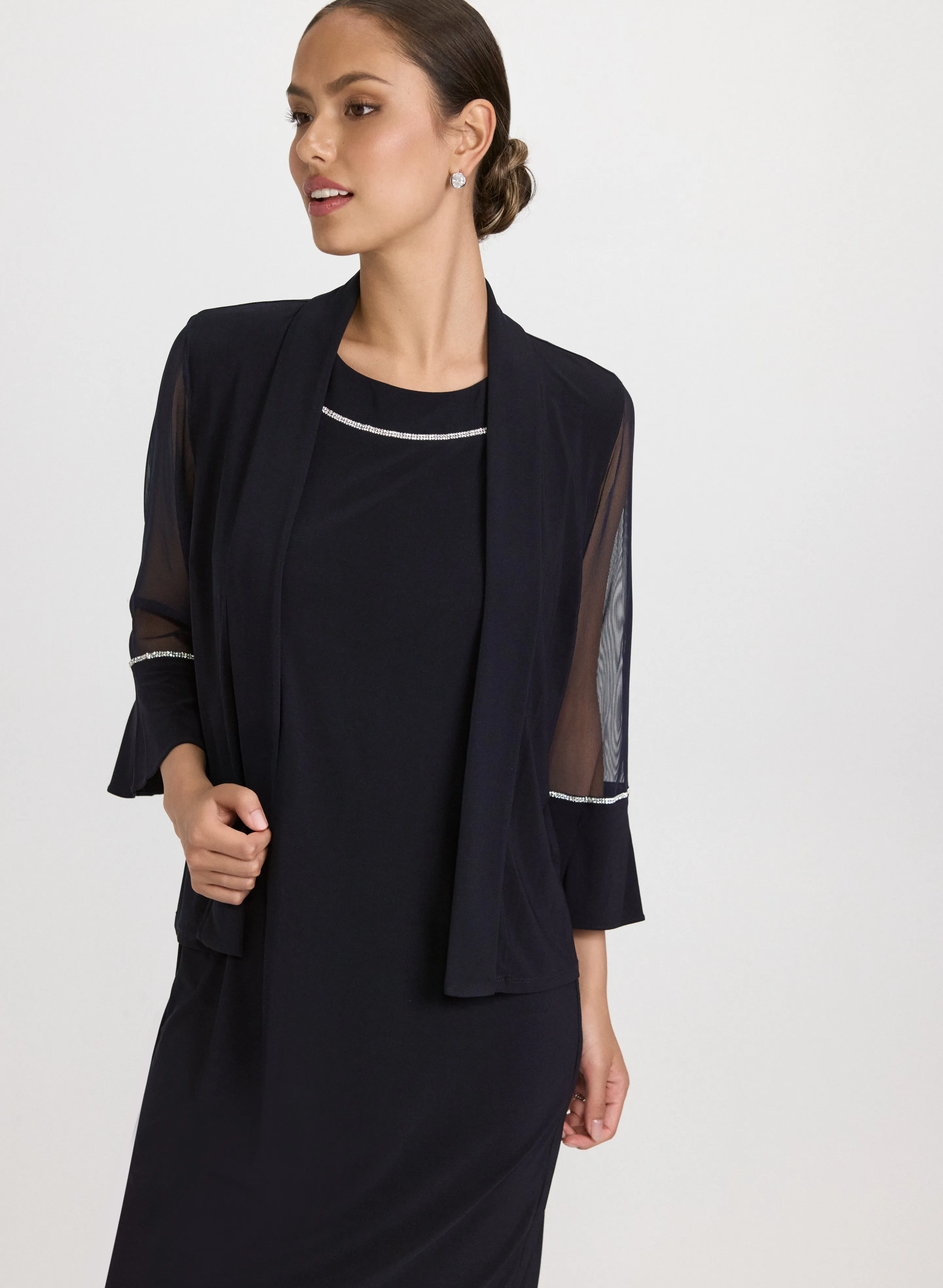 Rhinestone Embellished Jacket & Dress Set sold by Laura product image thumbnail 4