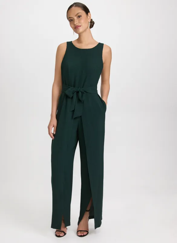 Self-Tie Sash Jumpsuit sold by Laura