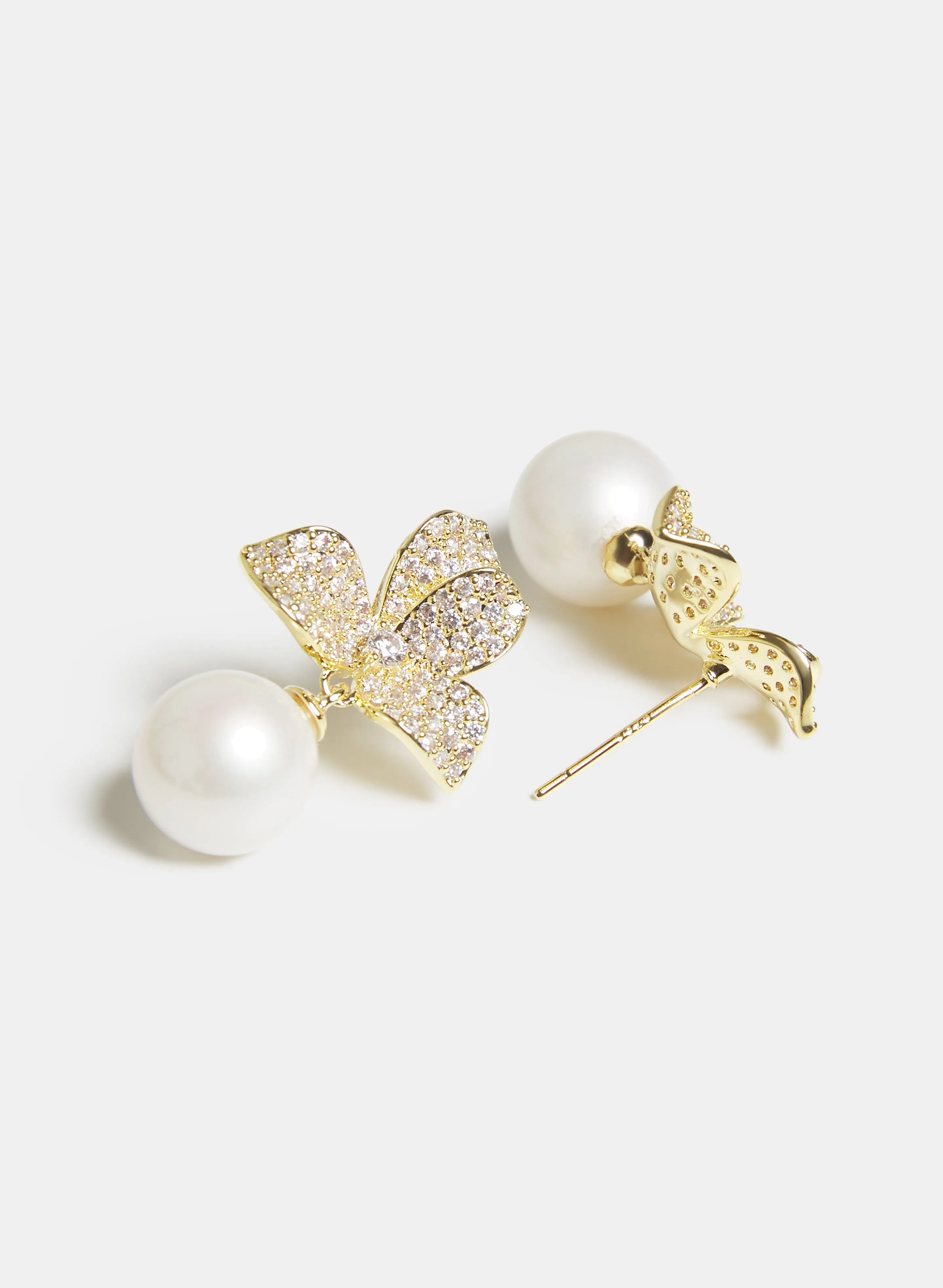 Floral Pearl Drop Earrings sold by Laura product image thumbnail 2