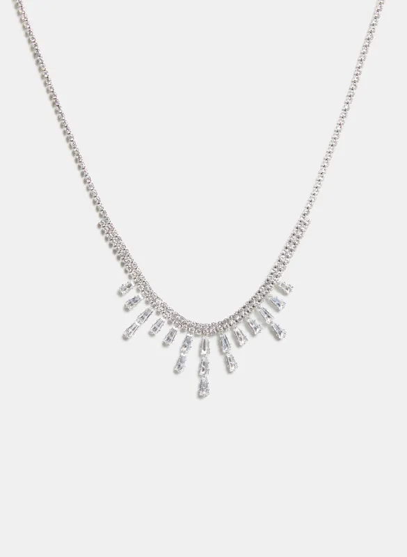 Baguette Drop Necklace sold by Laura