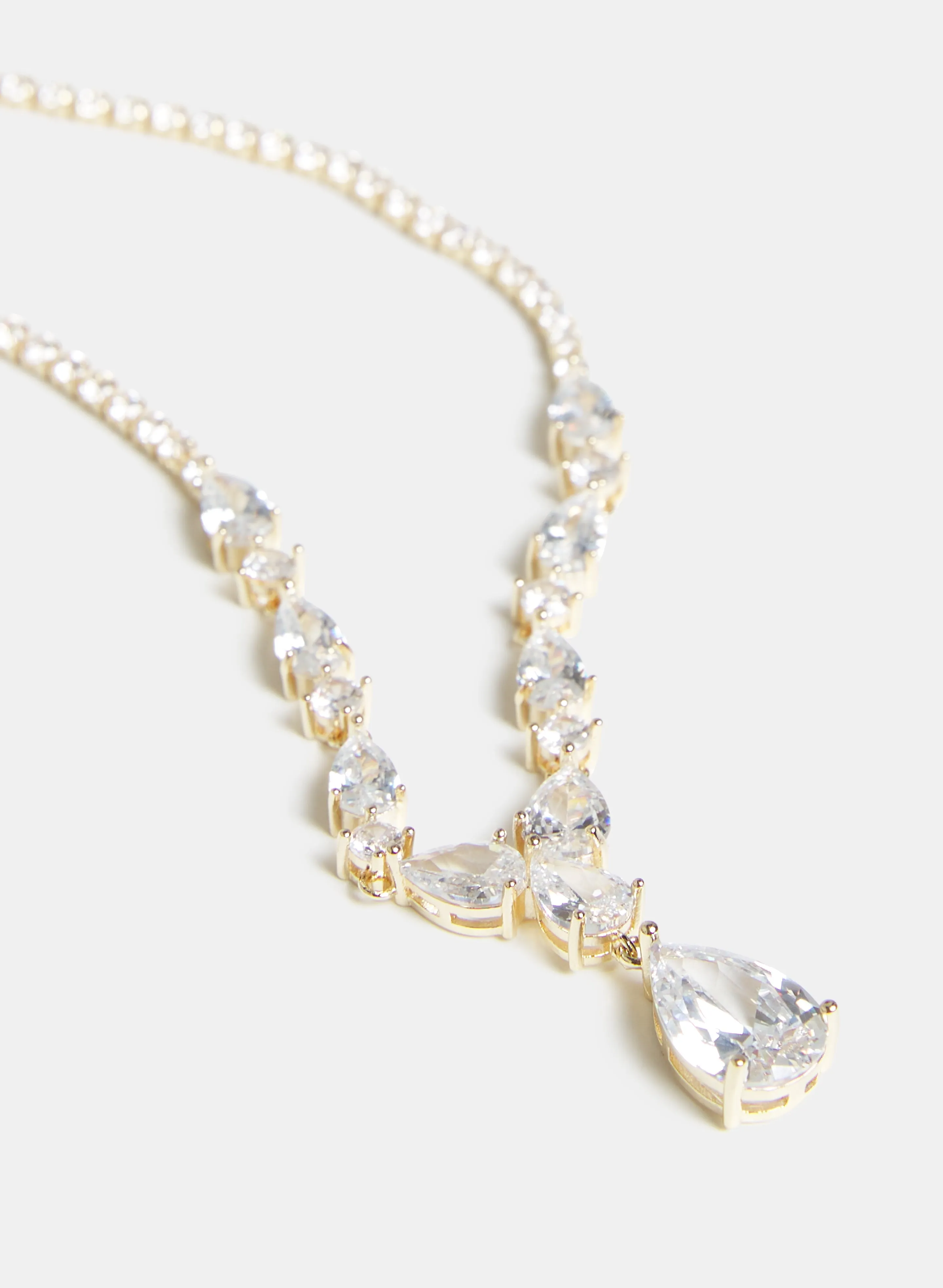 Crystal Teardrop Pendant Necklace sold by Laura product image thumbnail 2