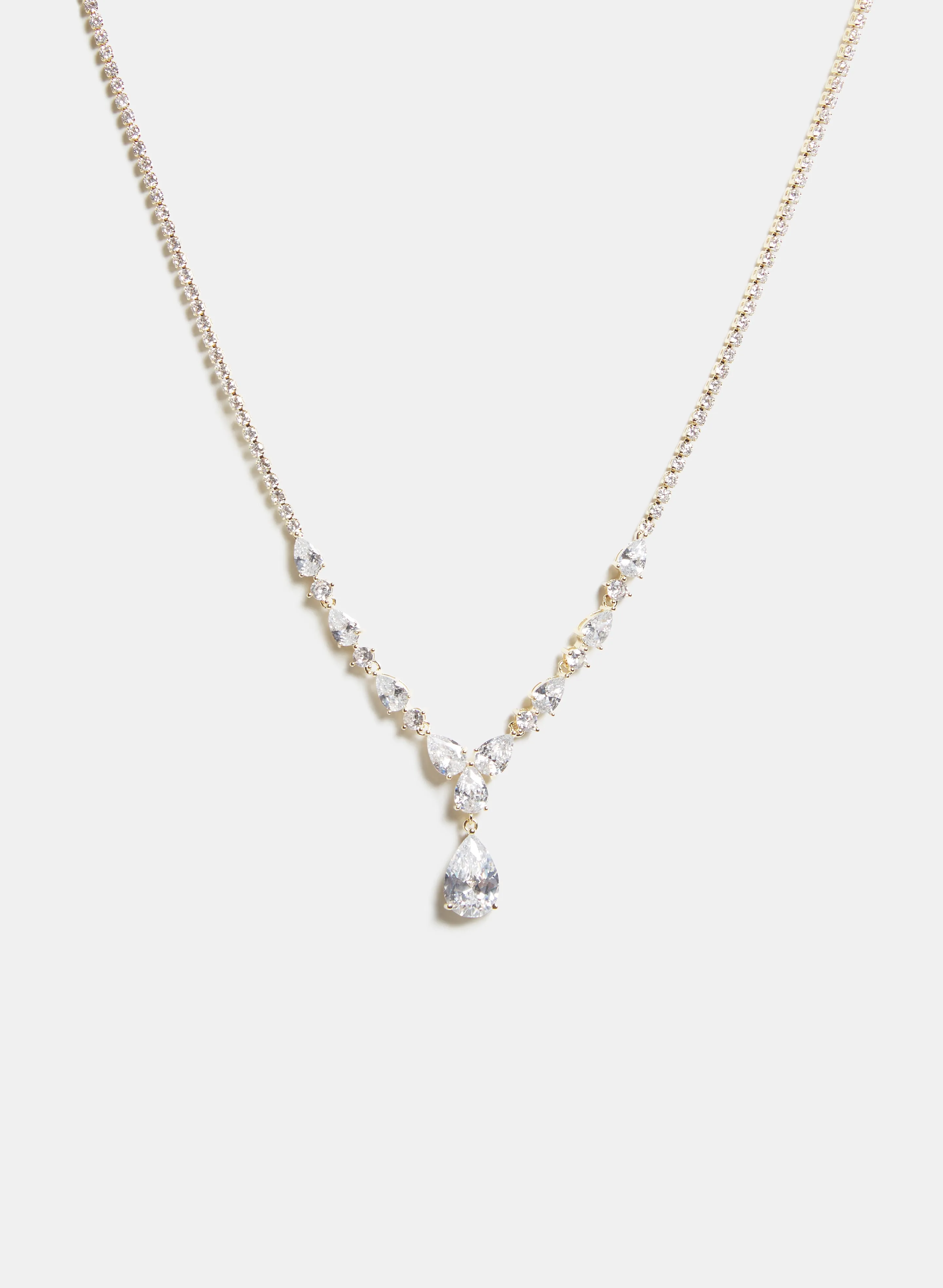 Crystal Teardrop Pendant Necklace sold by Laura