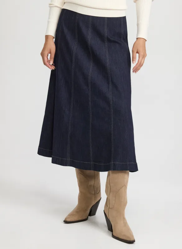 A-Line Denim Skirt sold by Laura