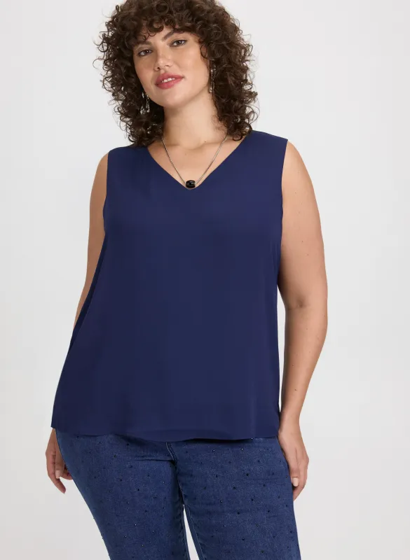 Sleeveless V-Neck Blouse sold by Laura