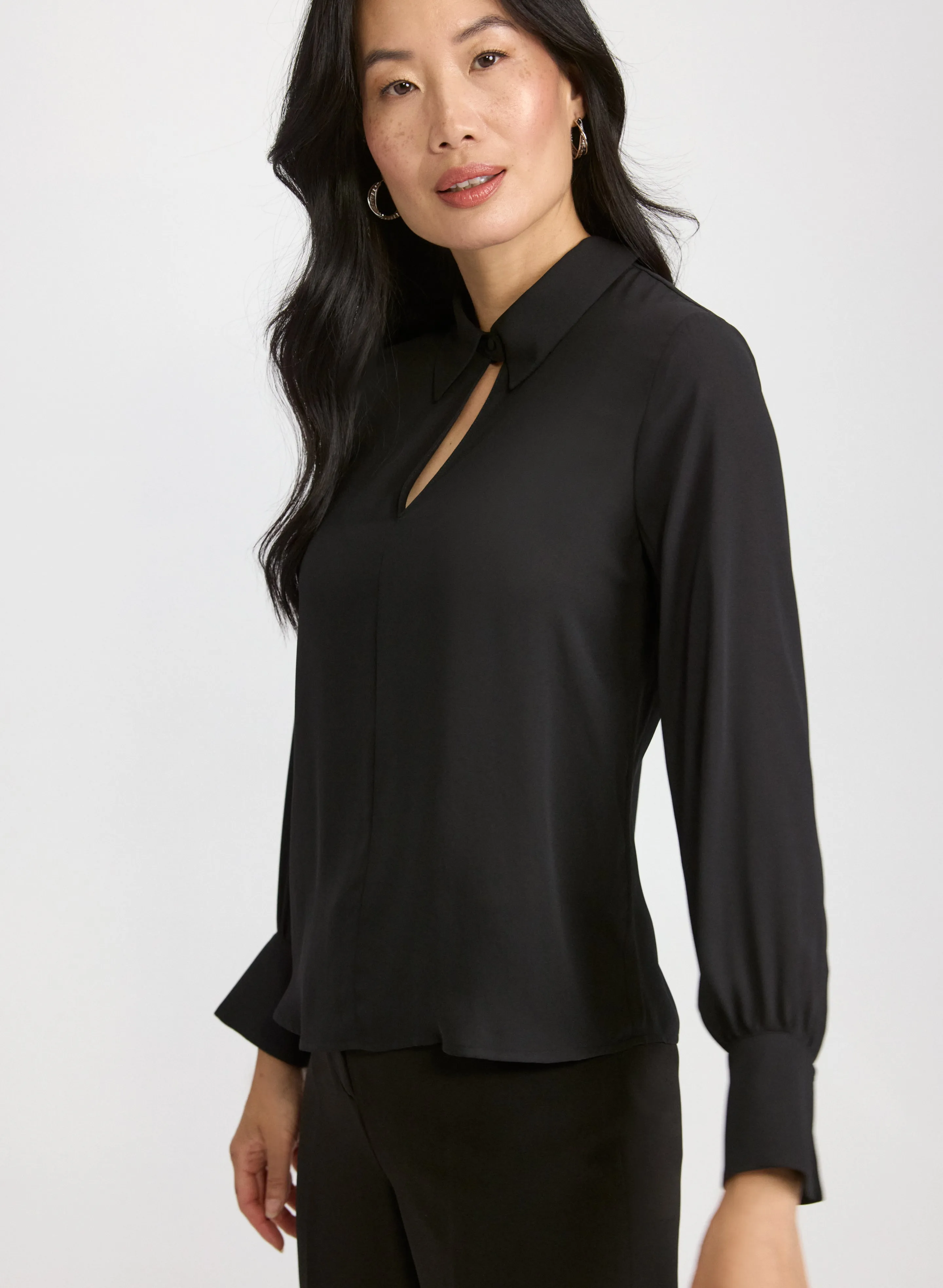 Crepe Keyhole Blouse sold by Laura product image thumbnail 2
