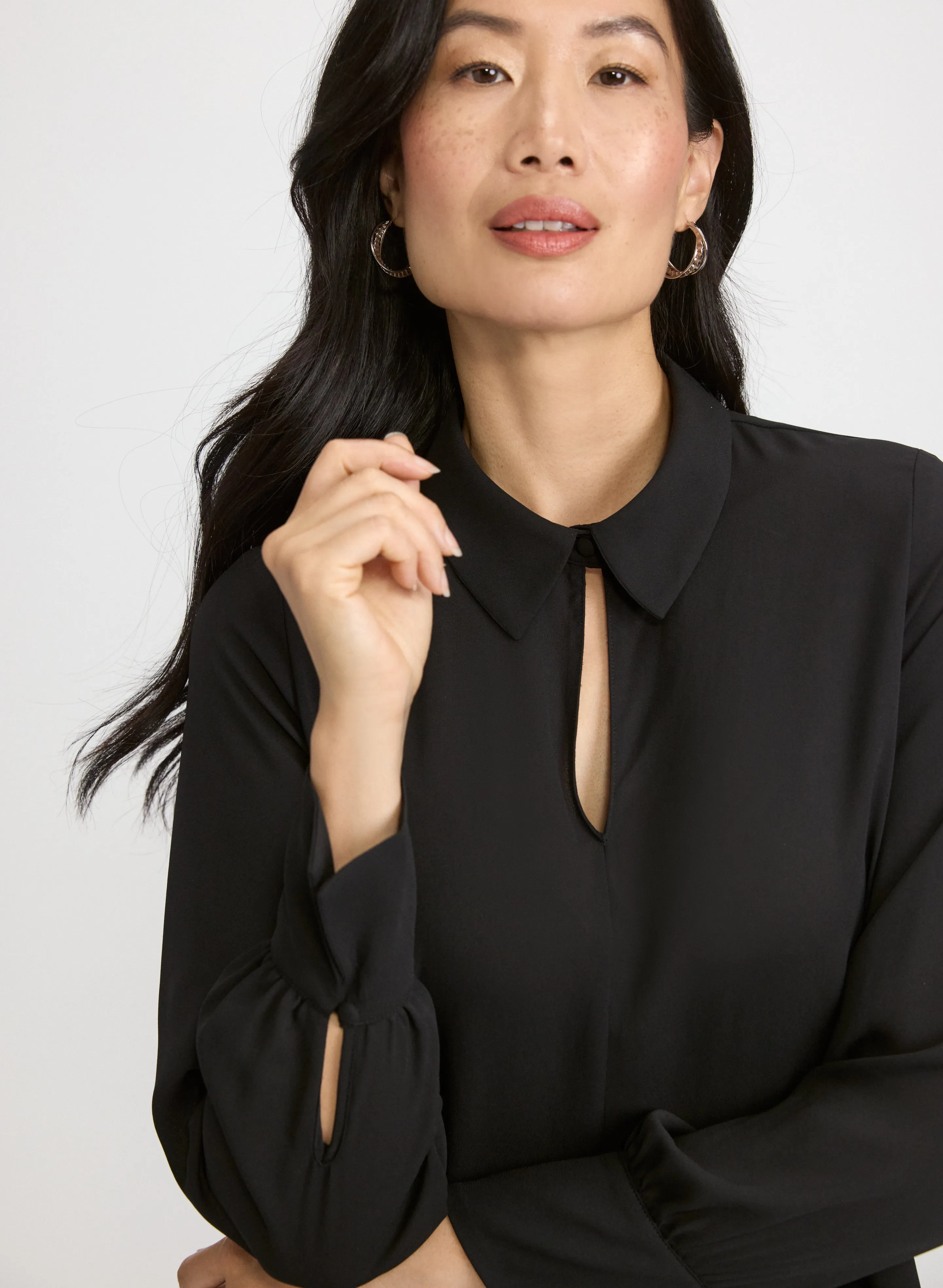 Crepe Keyhole Blouse sold by Laura product image thumbnail 5