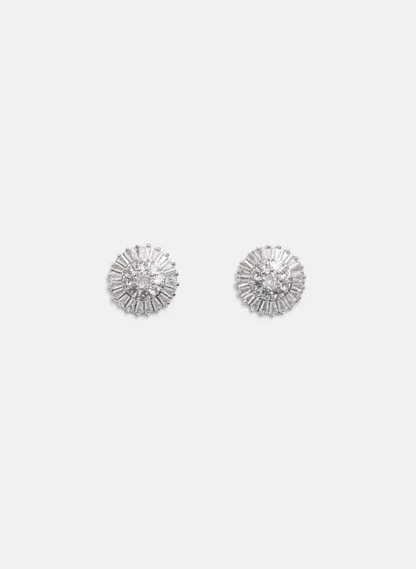 Round Cubic Zirconia Earrings sold by Laura