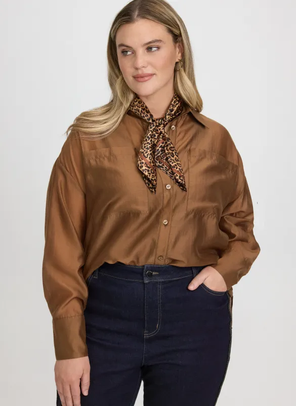 Voile Button-Down Blouse sold by Laura