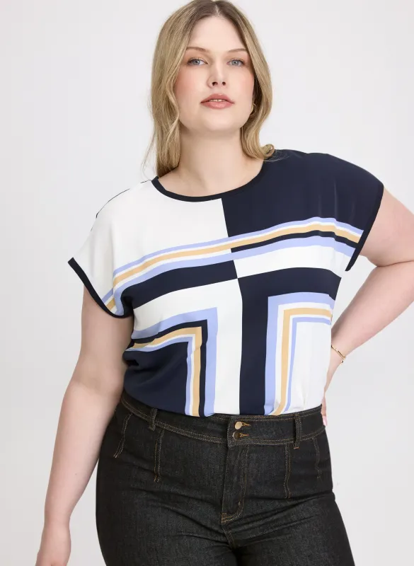 Geometric Print Top sold by Laura