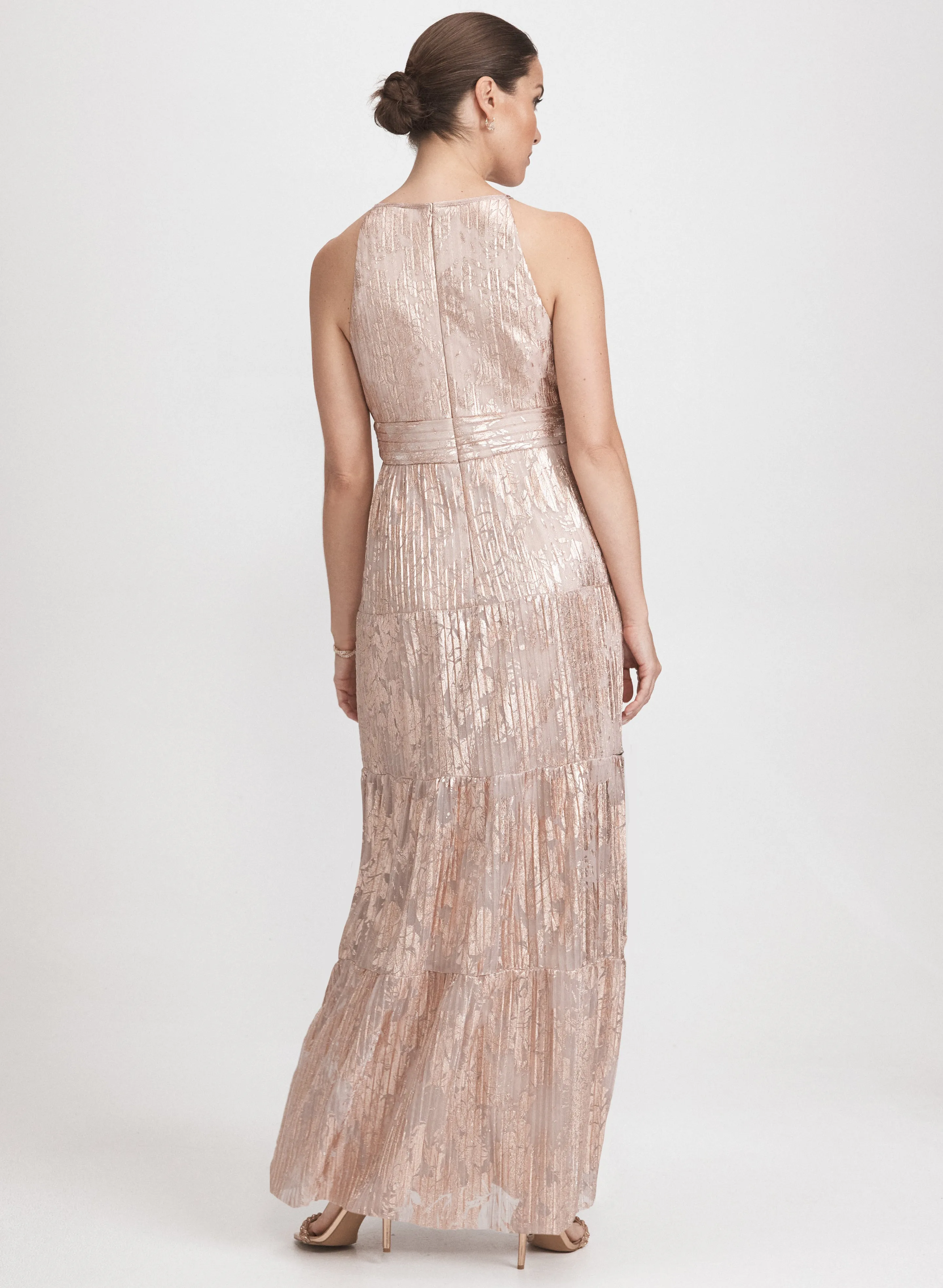 Metallic Halter Neck Dress sold by Laura product image thumbnail 4