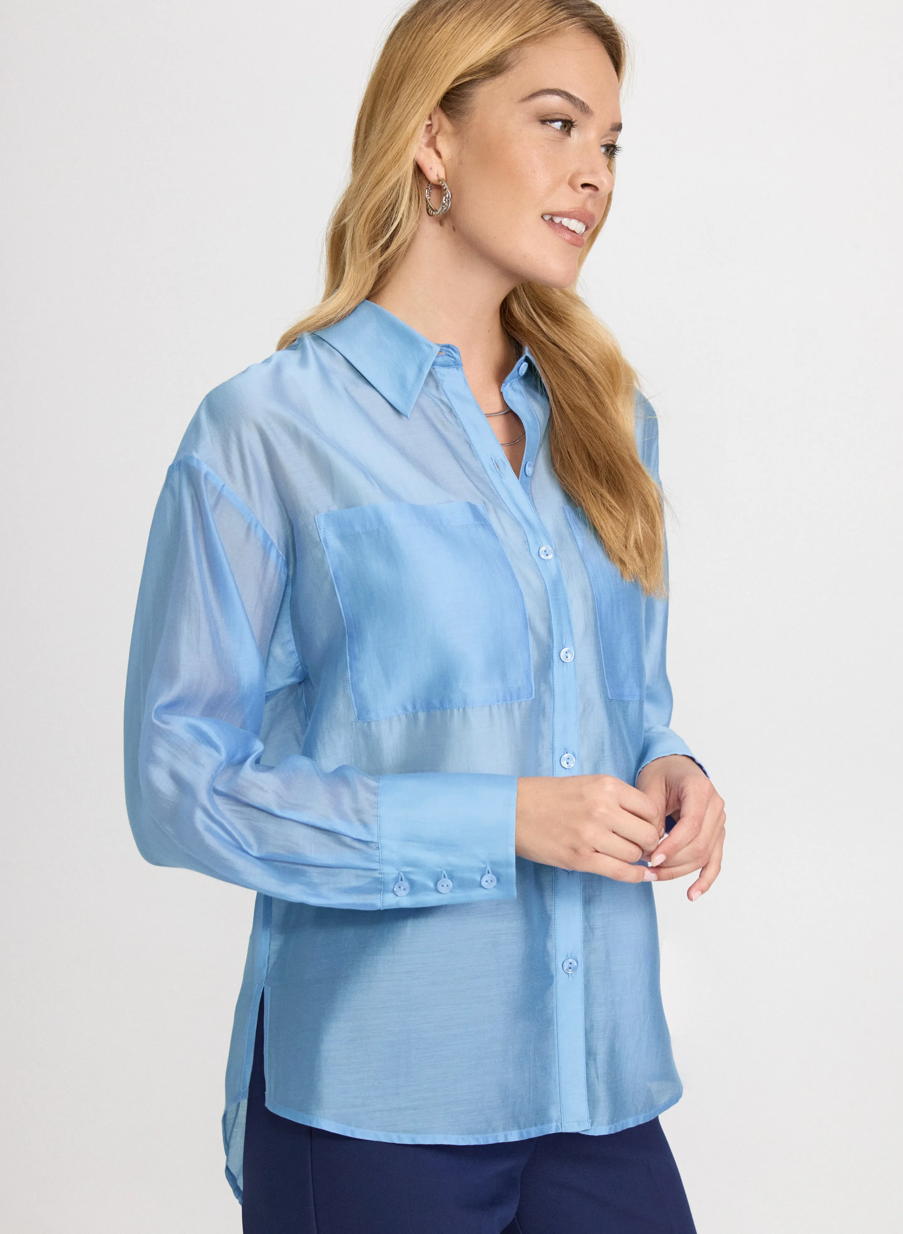 Voile Button-Down Blouse sold by Laura product image thumbnail 5