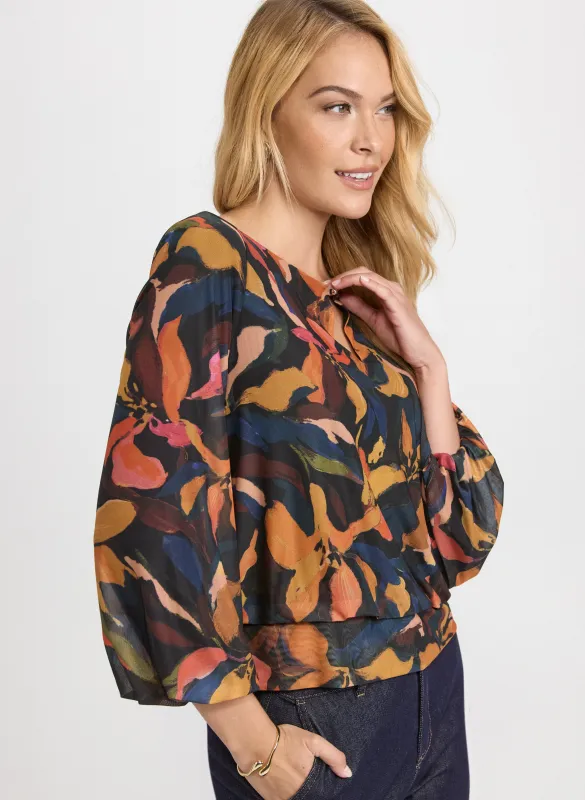 Abstract Floral Blouse sold by Laura