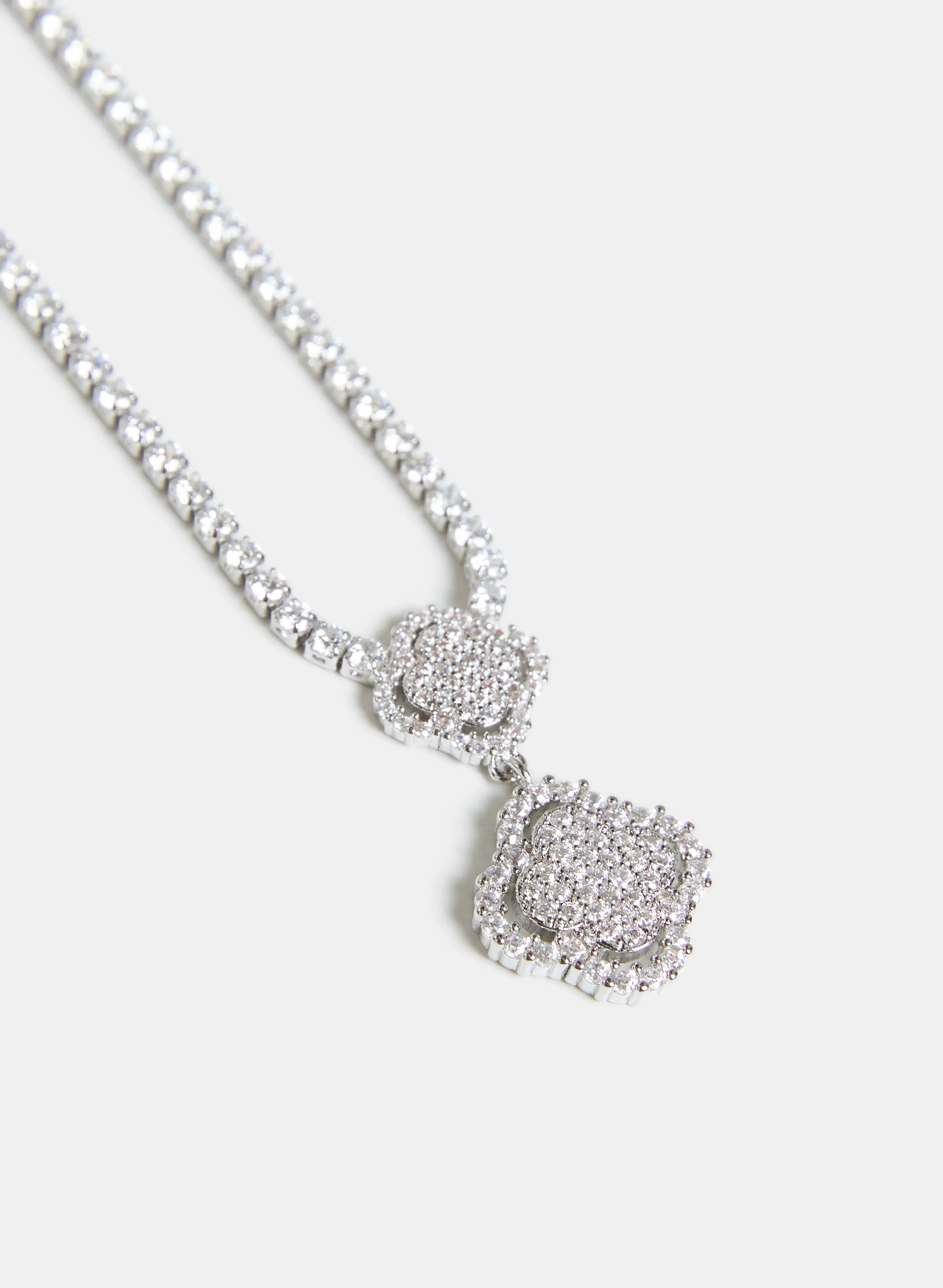 Cubic Zirconia Clover Pendant Necklace sold by Laura product image thumbnail 2