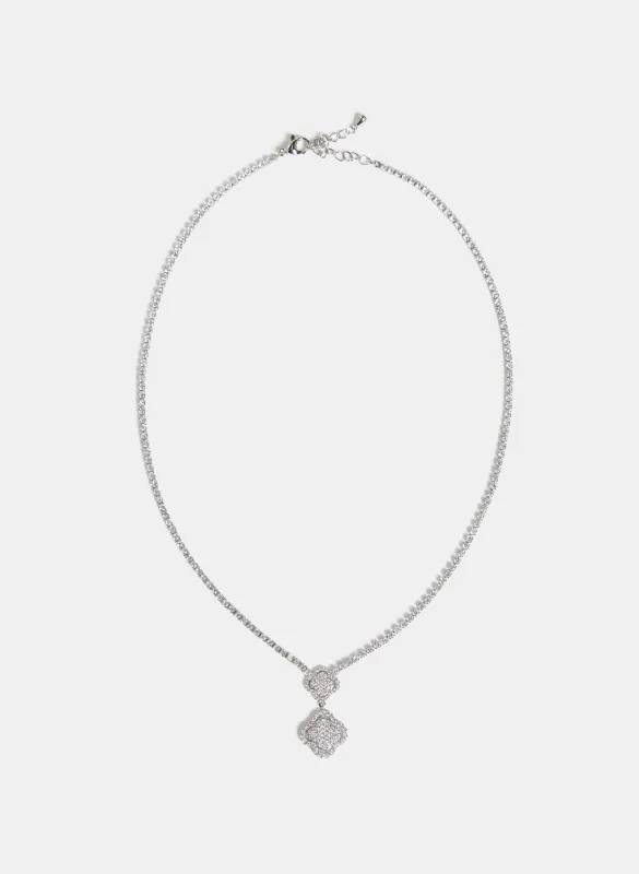 Cubic Zirconia Clover Pendant Necklace sold by Laura