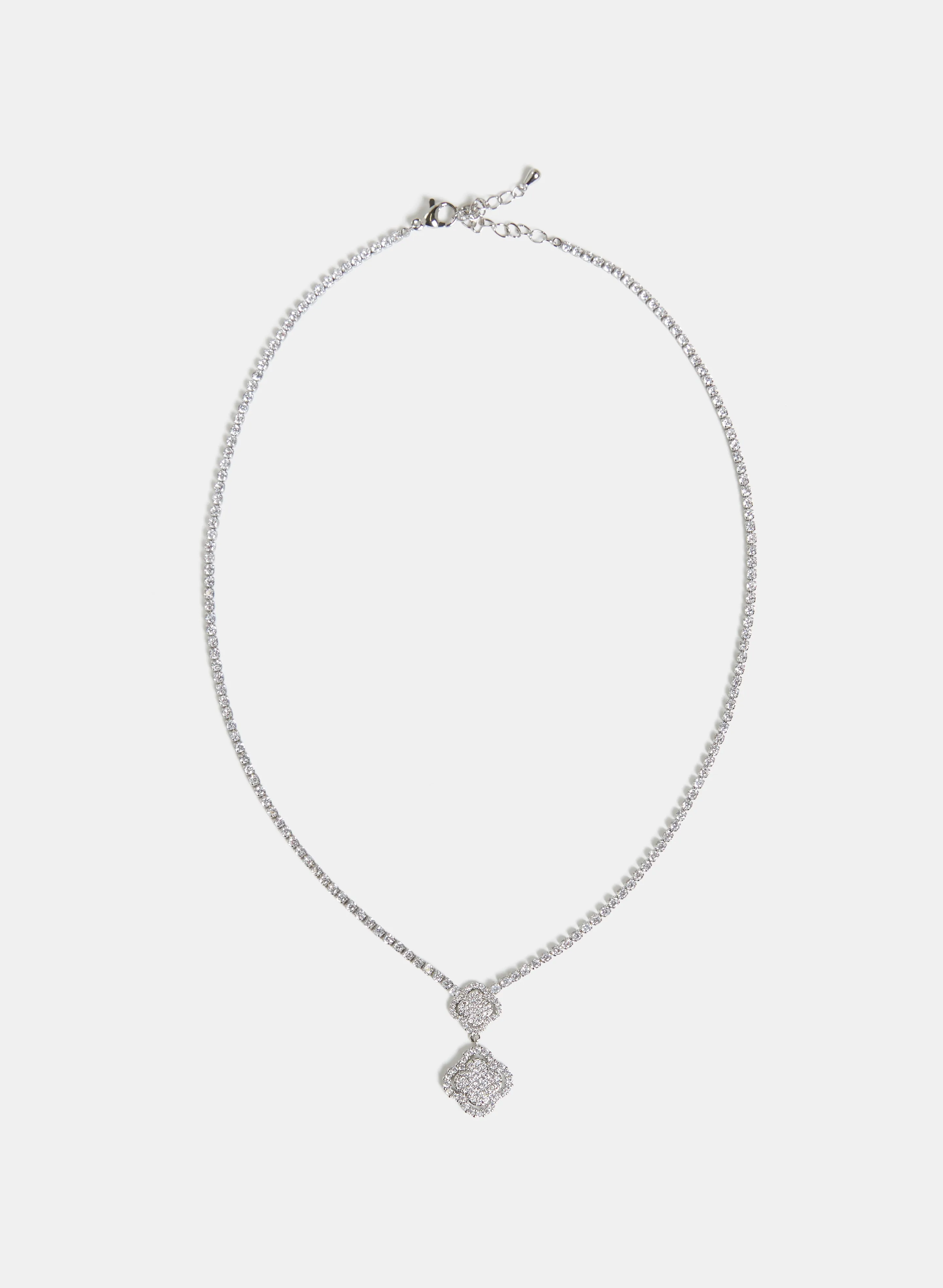 Cubic Zirconia Clover Pendant Necklace sold by Laura