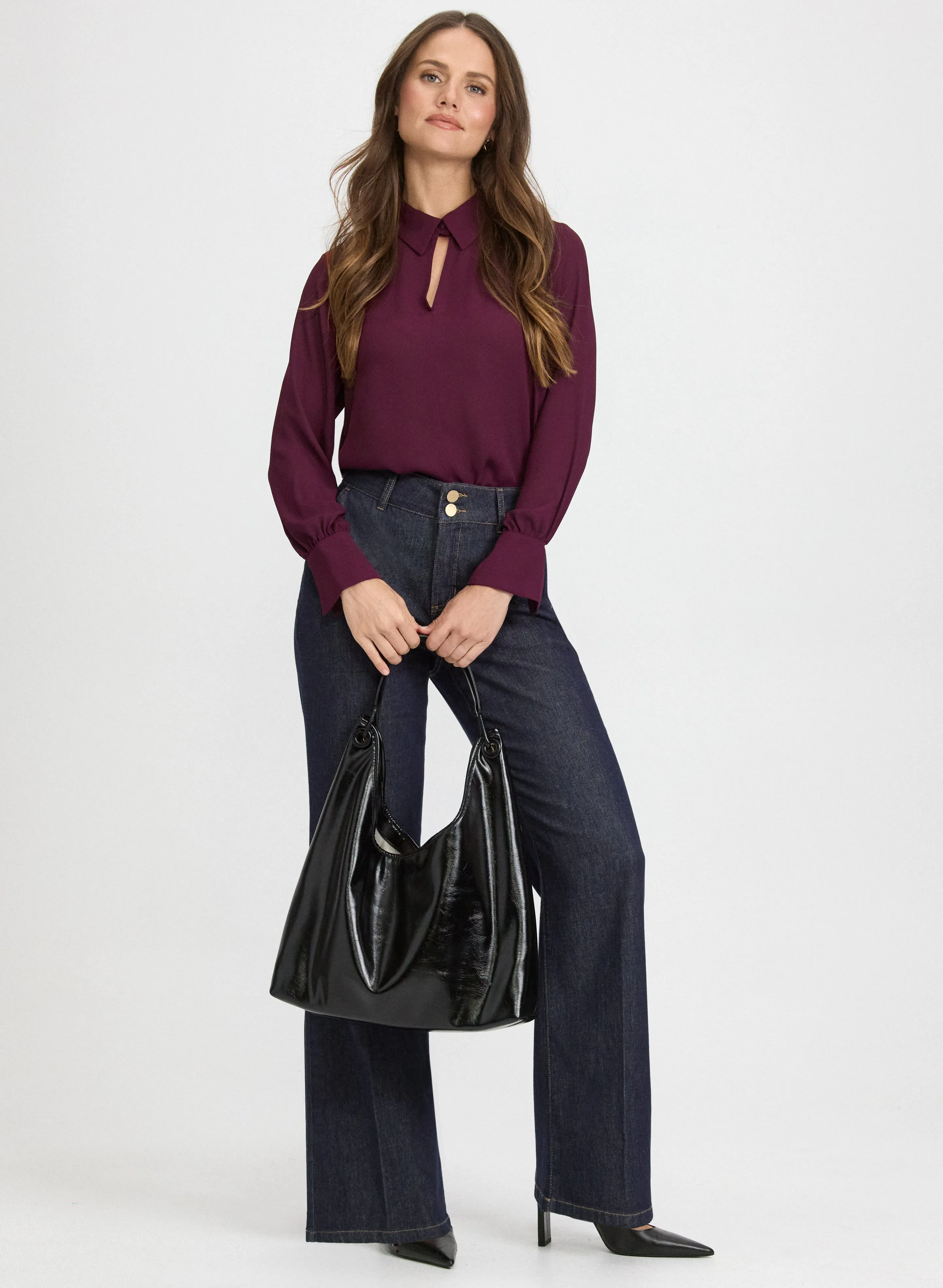 Crepe Keyhole Blouse sold by Laura product image thumbnail 3