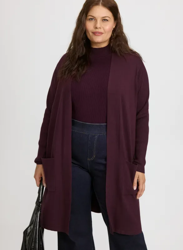 Knit Open-Front Cardigan sold by Laura