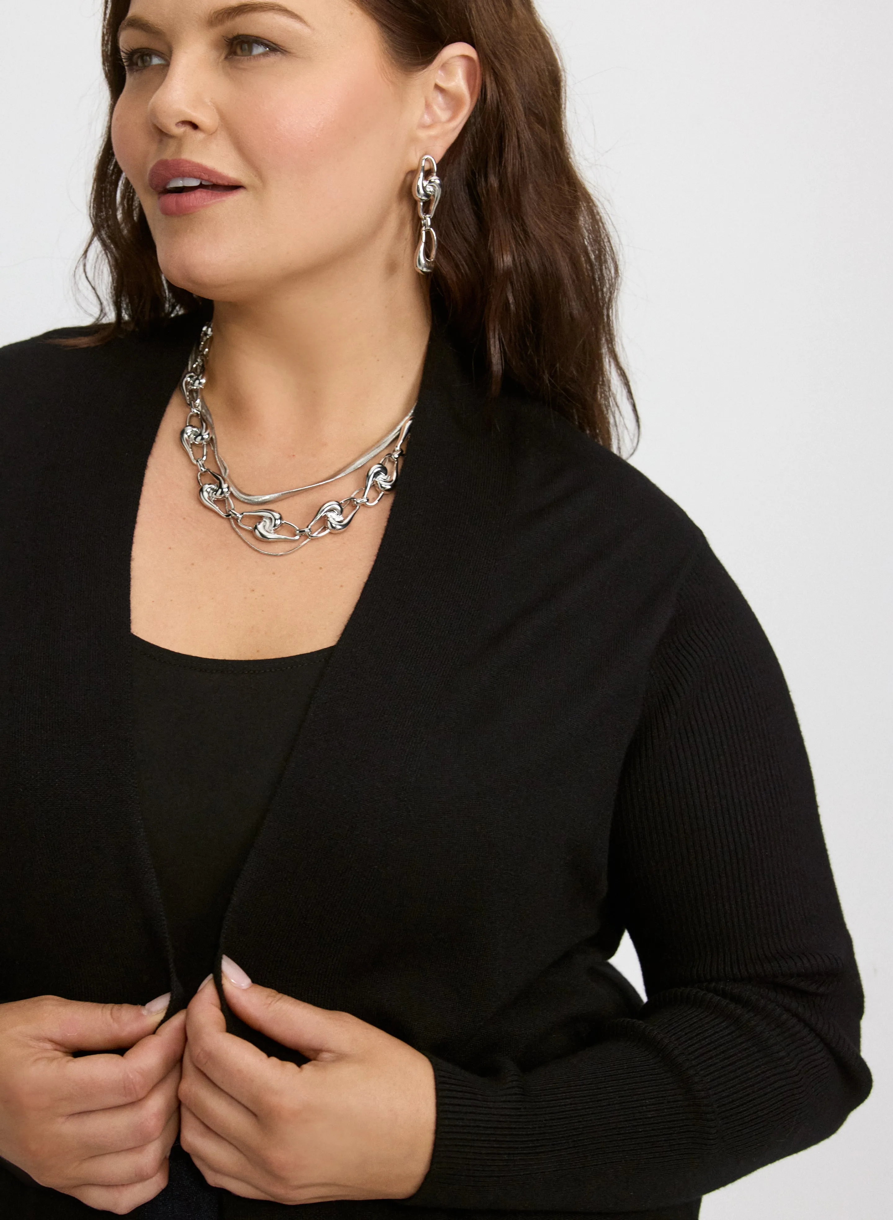 Knit Open-Front Cardigan sold by Laura product image thumbnail 5