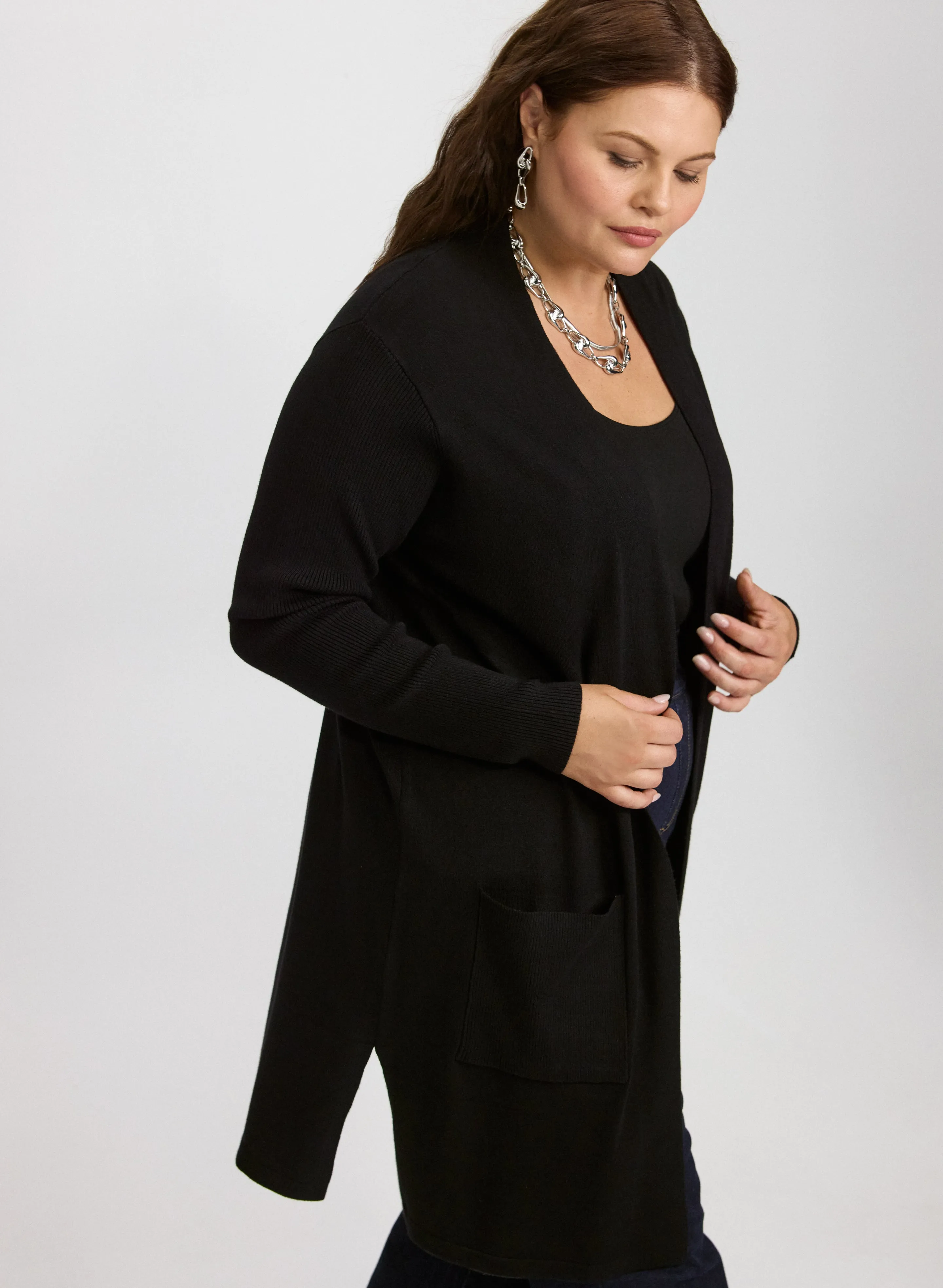 Knit Open-Front Cardigan sold by Laura product image thumbnail 2