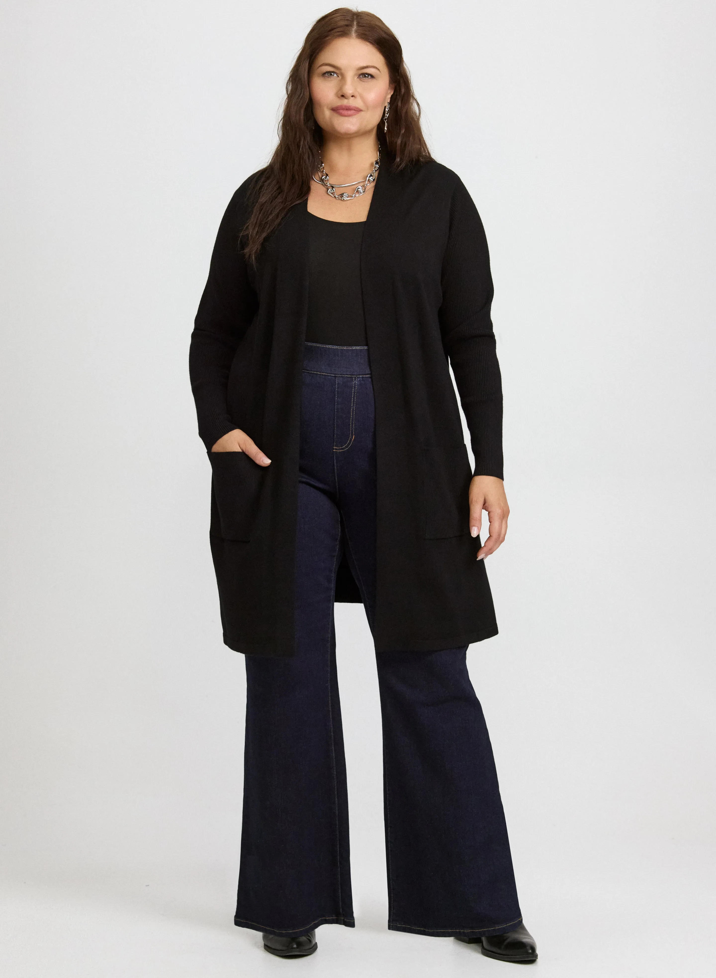 Knit Open-Front Cardigan sold by Laura product image thumbnail 4