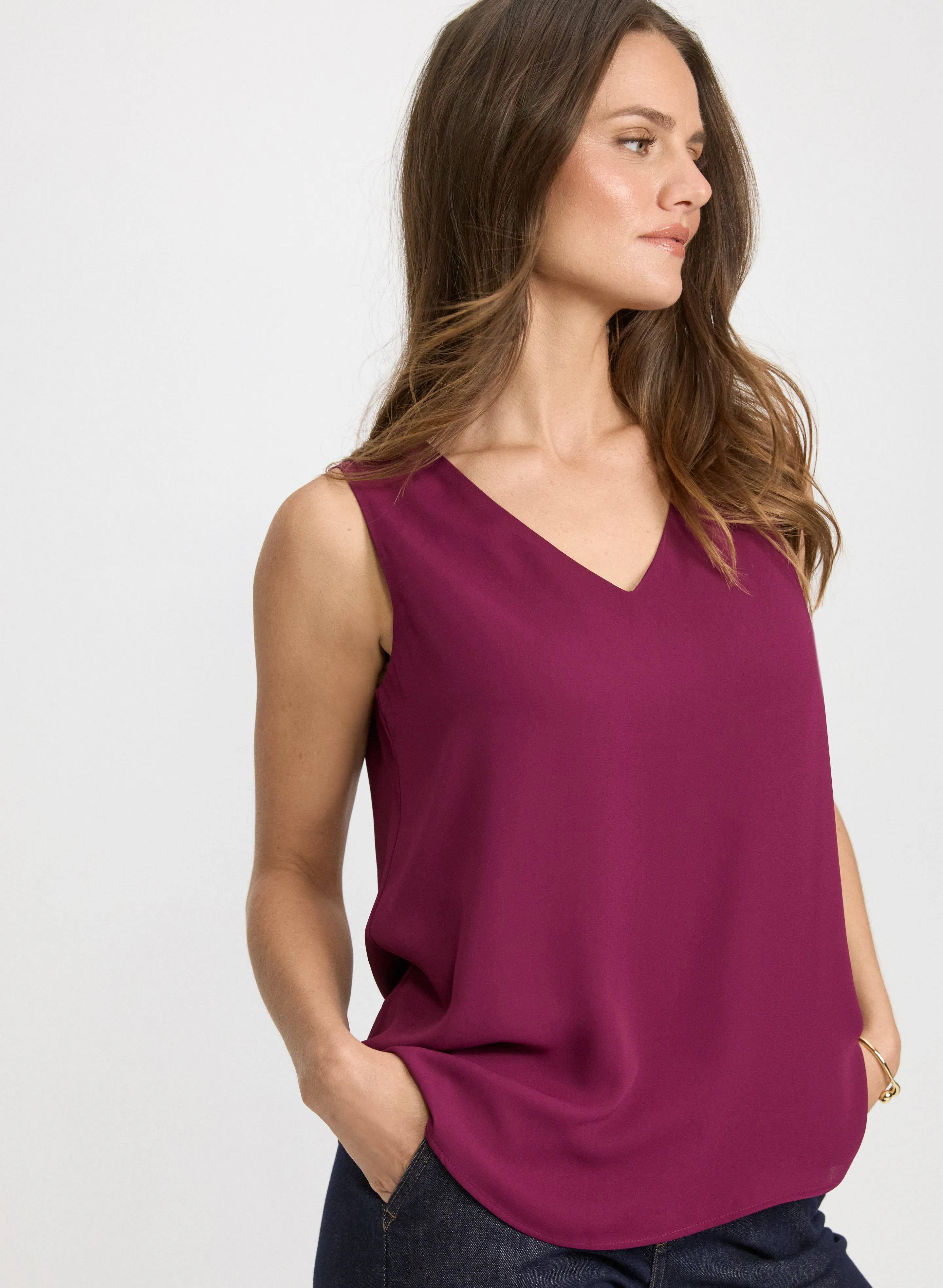 Sleeveless V-Neck Blouse sold by Laura product image thumbnail 2