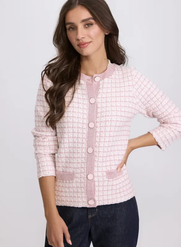 Bouclé Button Cardigan sold by Laura