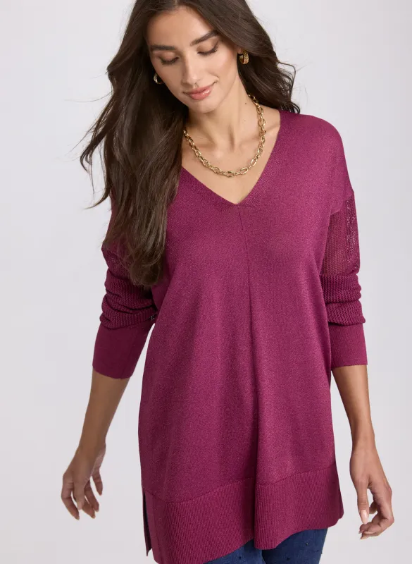 Lurex V-Neck Sweater sold by Laura