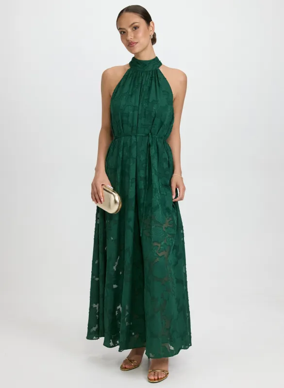 Floral Halter Neck Jumpsuit sold by Laura