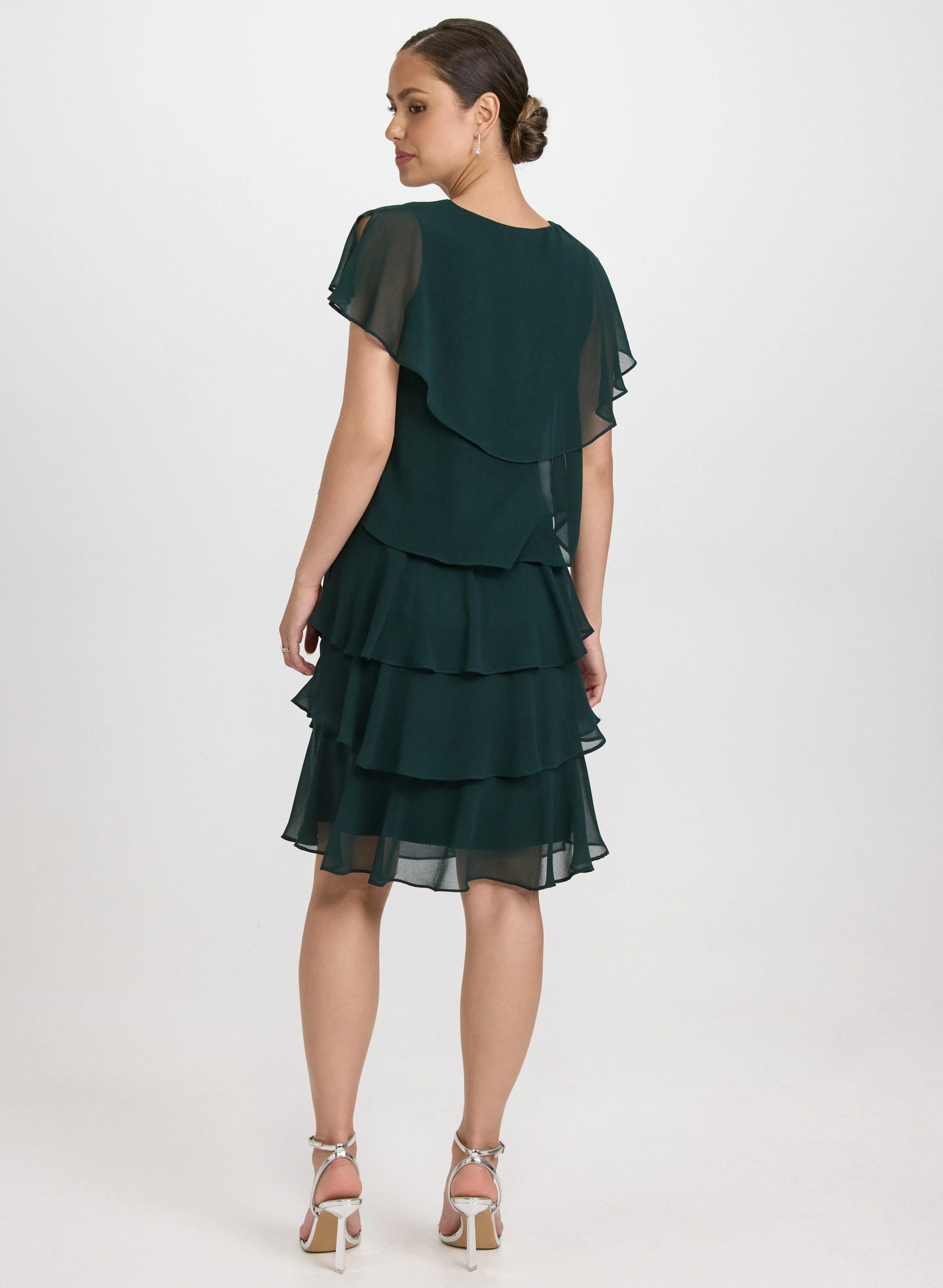 Tiered Brooch Embellished Dress sold by Laura product image thumbnail 2