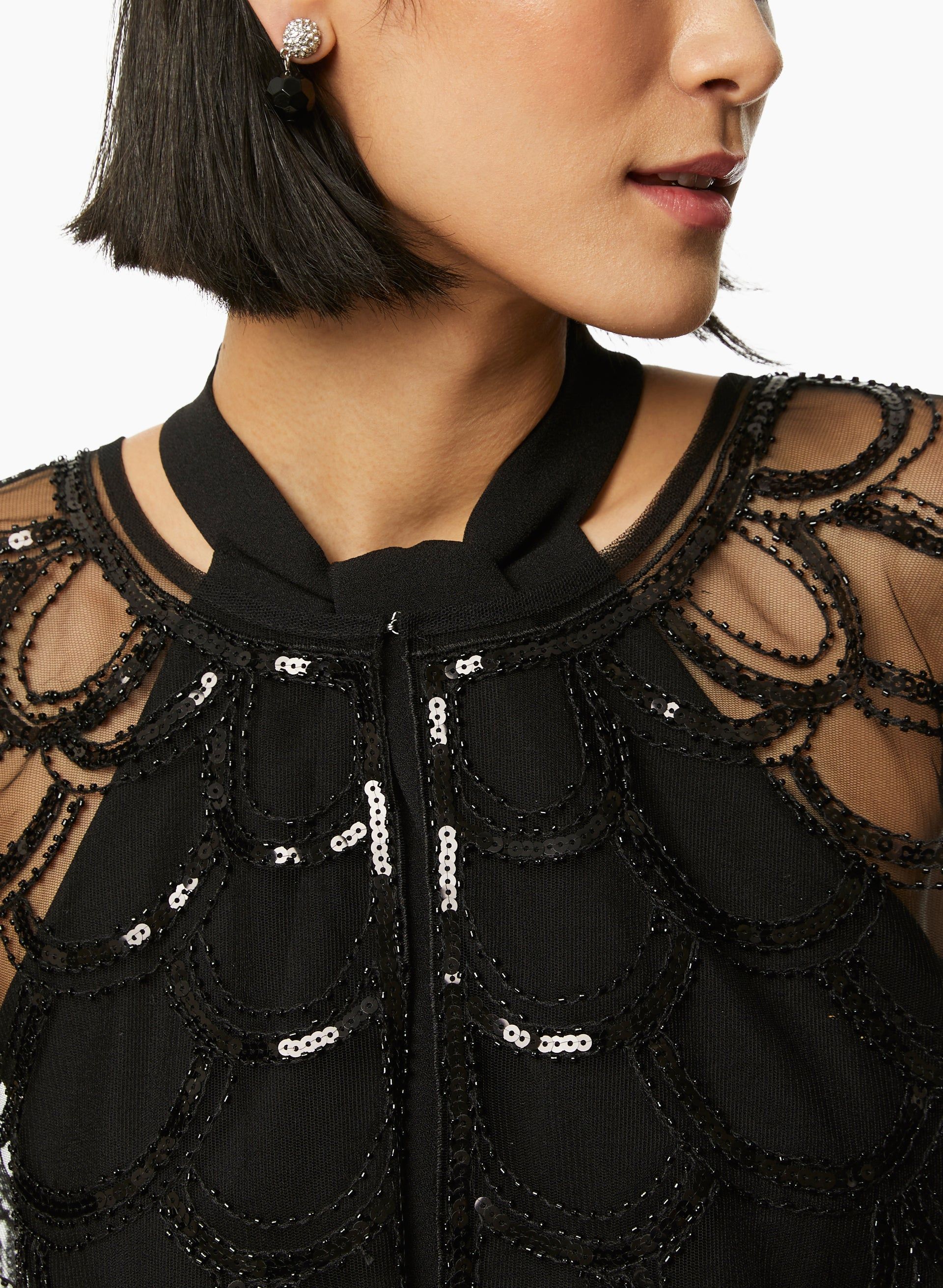 Sequin Mesh Capelet sold by Laura product image thumbnail 3