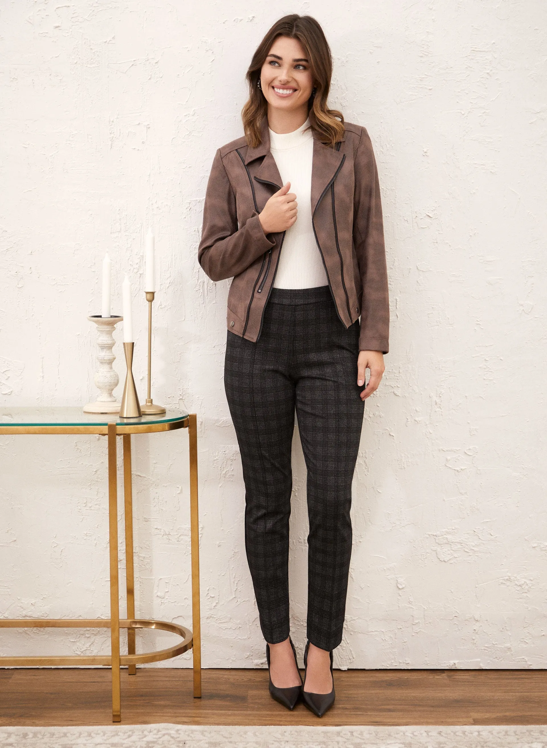 Pull-On Plaid Motif Pants sold by Laura product image thumbnail 3